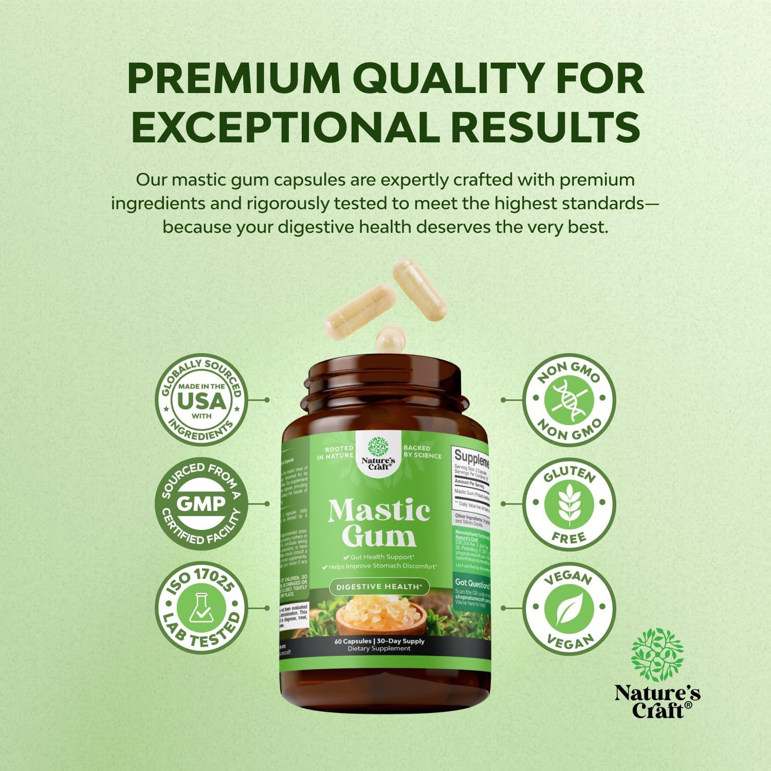 Cápsulas de Goma Mástica Nature's Craft 30 Porciones Veganas