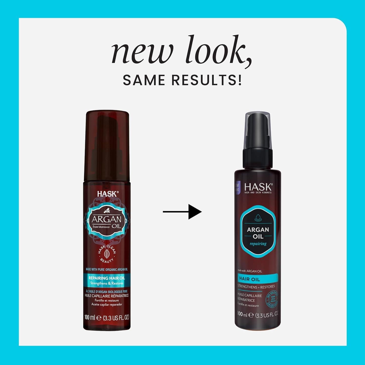 Aceite Capilar Reparador HASK Argan 3x71.5ml Vegano Sin Sulfatos