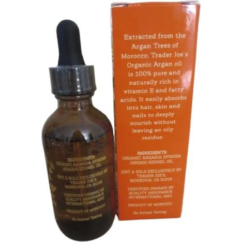 Aceite de Argán Orgánico Trader Joe's 48.19 ml - Hidratante Piel y Cabello