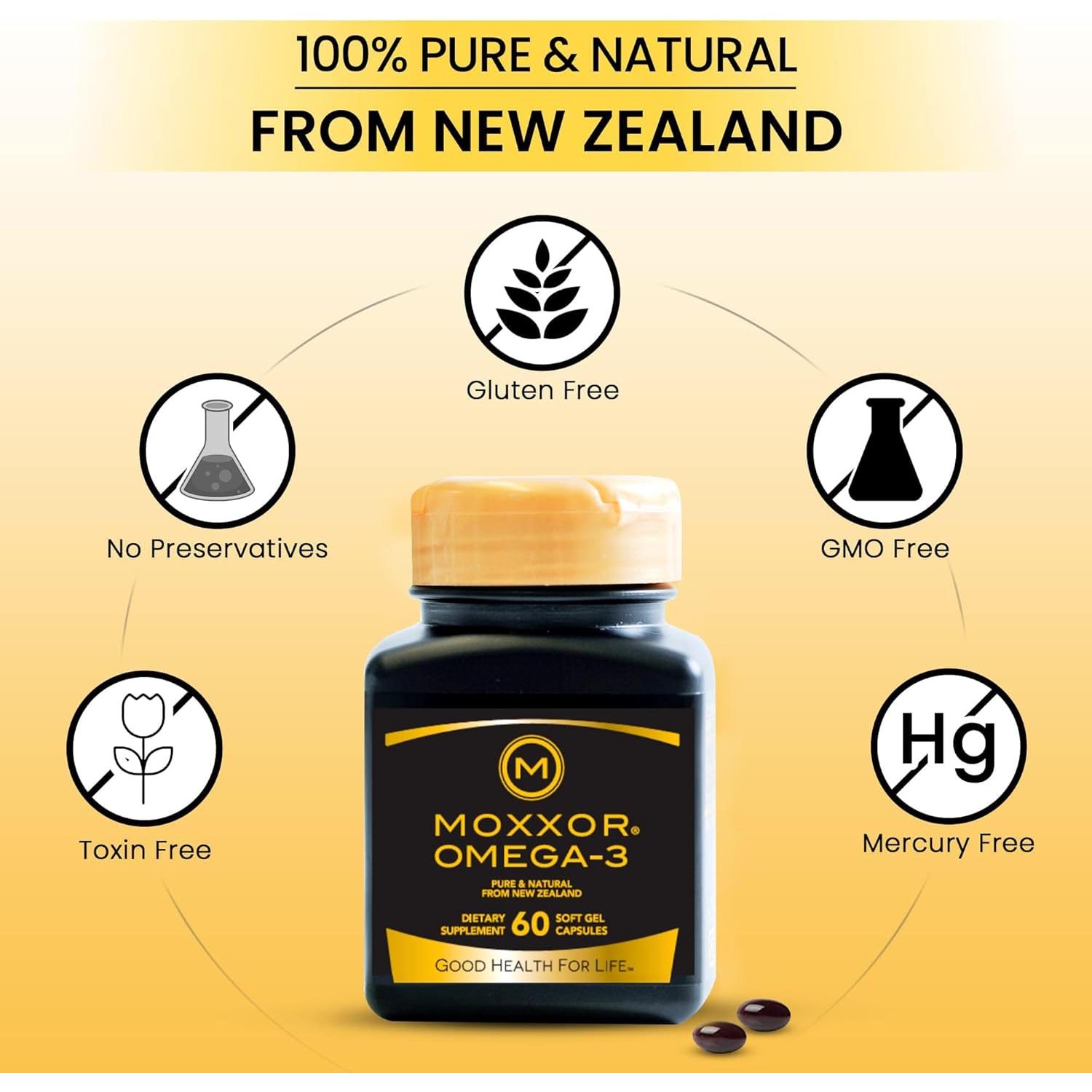 Cápsulas Omega 3 Moxxor de Mejillón de Labio Verde 600 Unidades