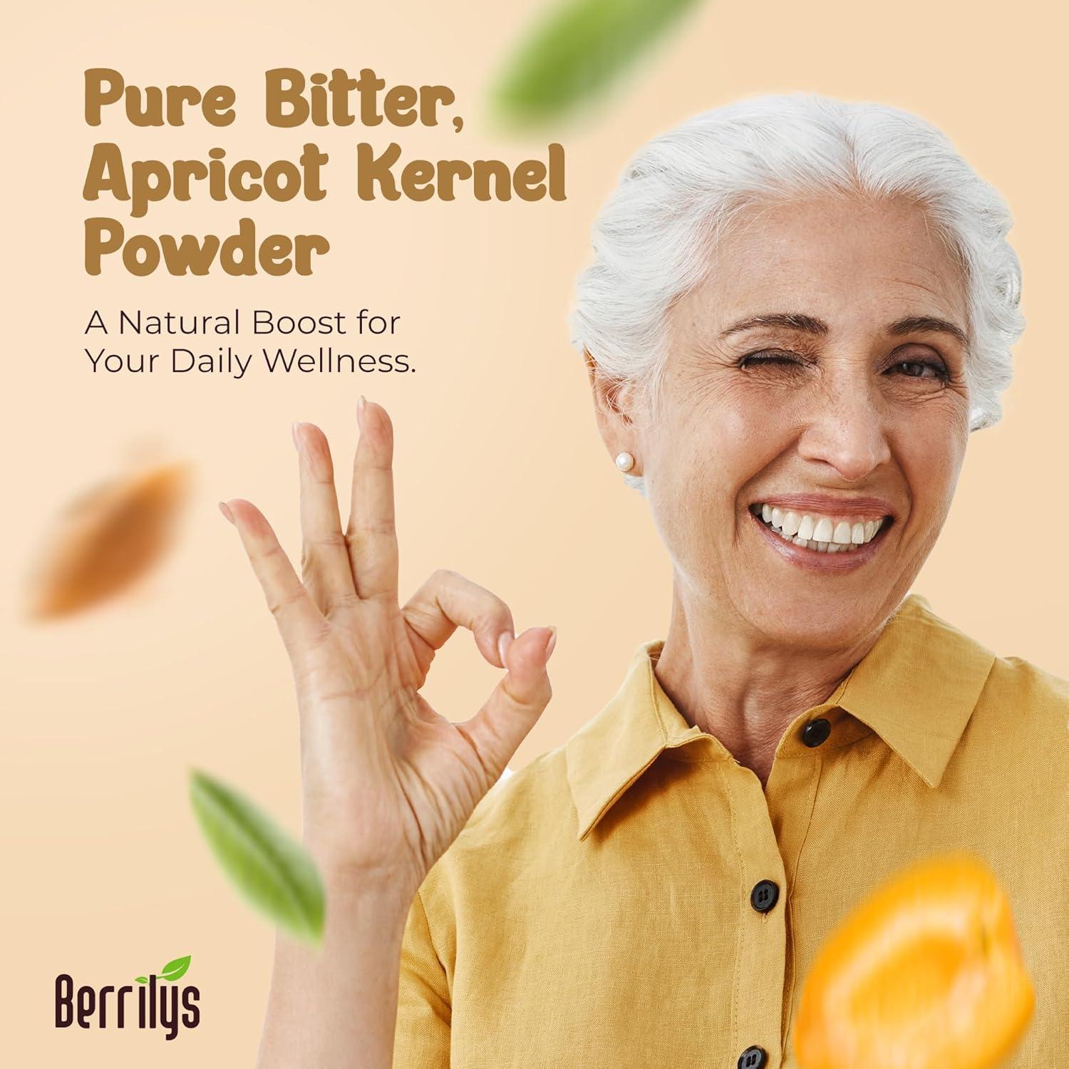 Polvo de Núcleo de Albaricoque Amargo Berrilys 453.6 g - Orgánico y Vegano