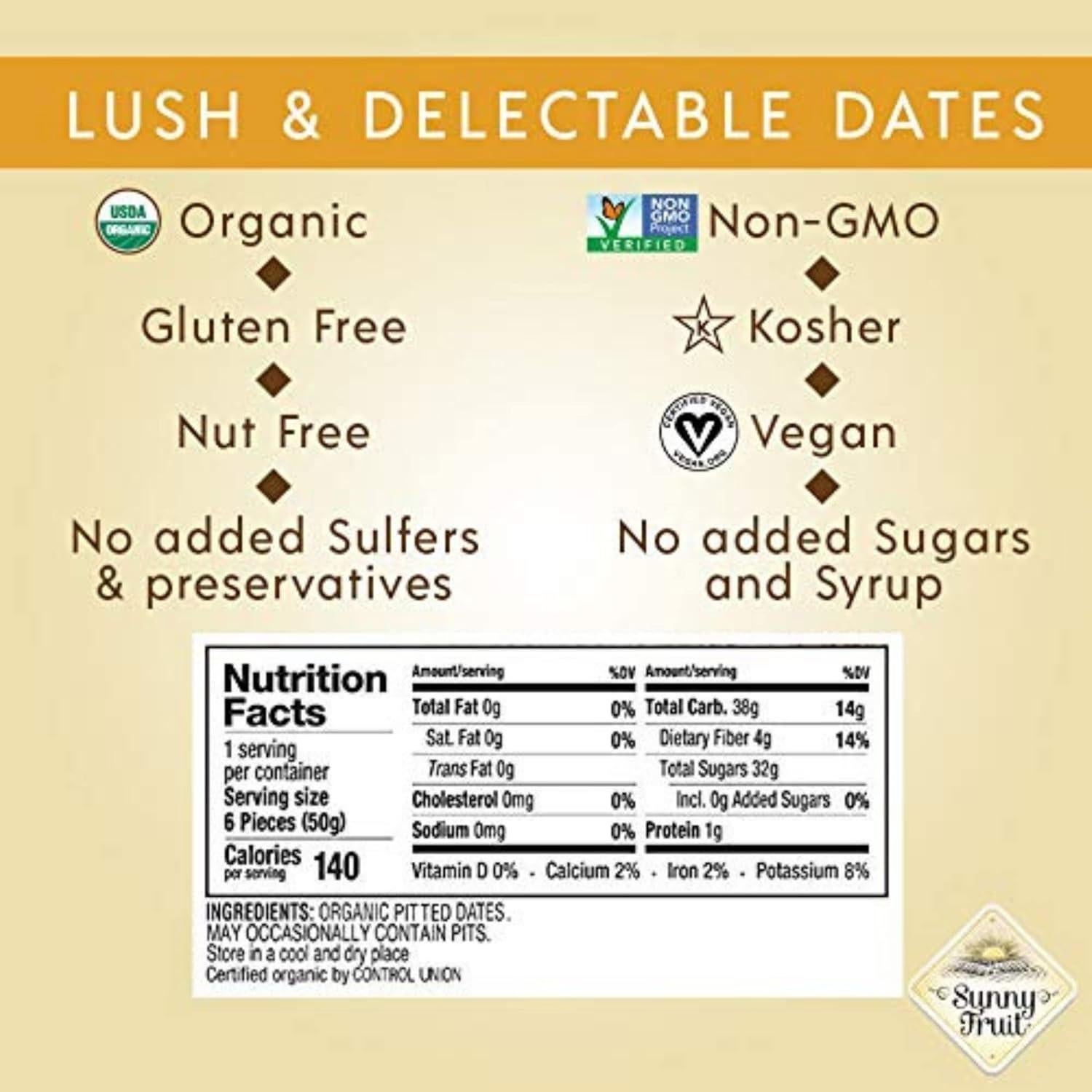 Surtido de Frutas Secas Orgánicas Sunny Fruit - 6 Bolsas de 30 Porciones