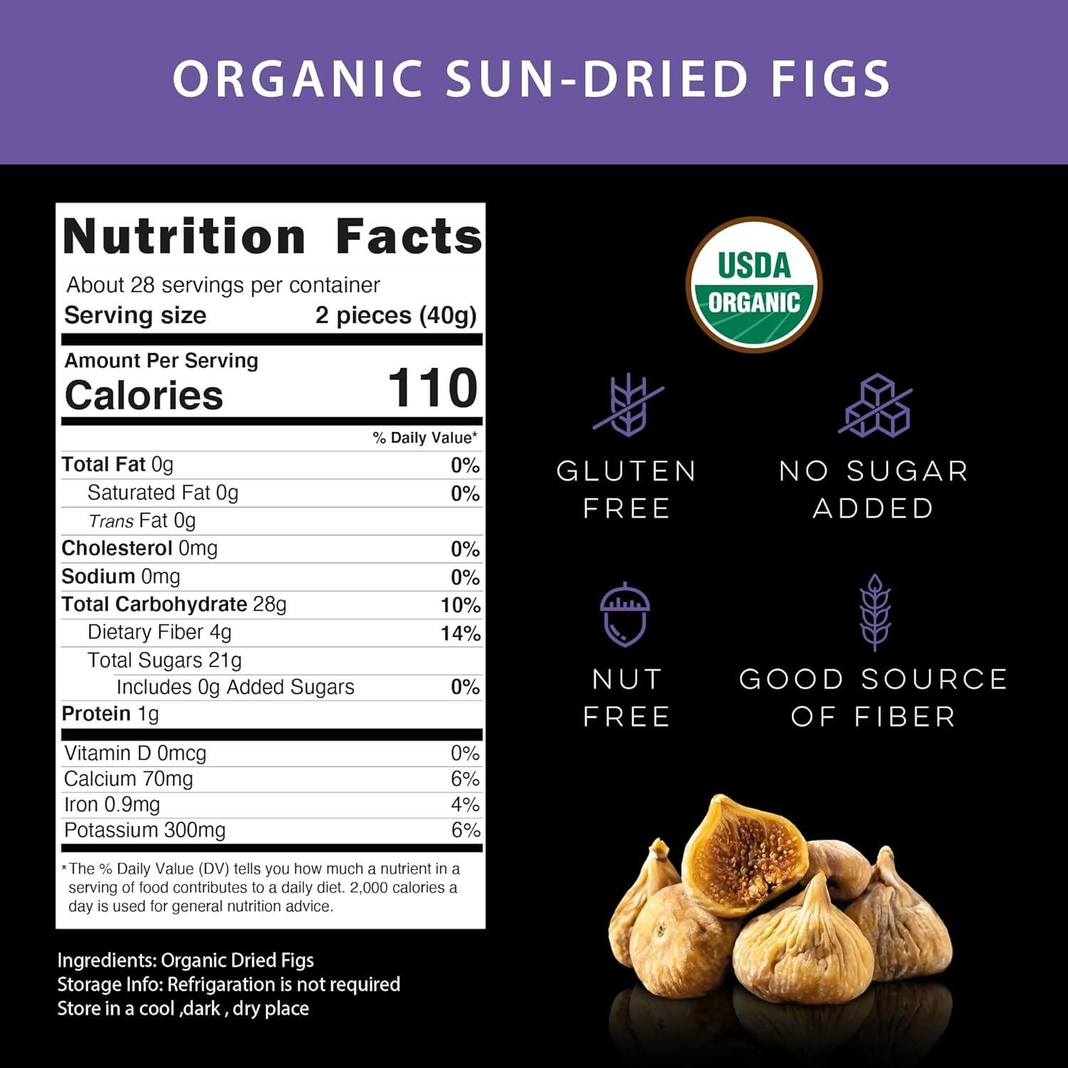 Higos Secos Smyrna Orgánicos Biomey 1.13 kg - Sin Azúcar Añadido