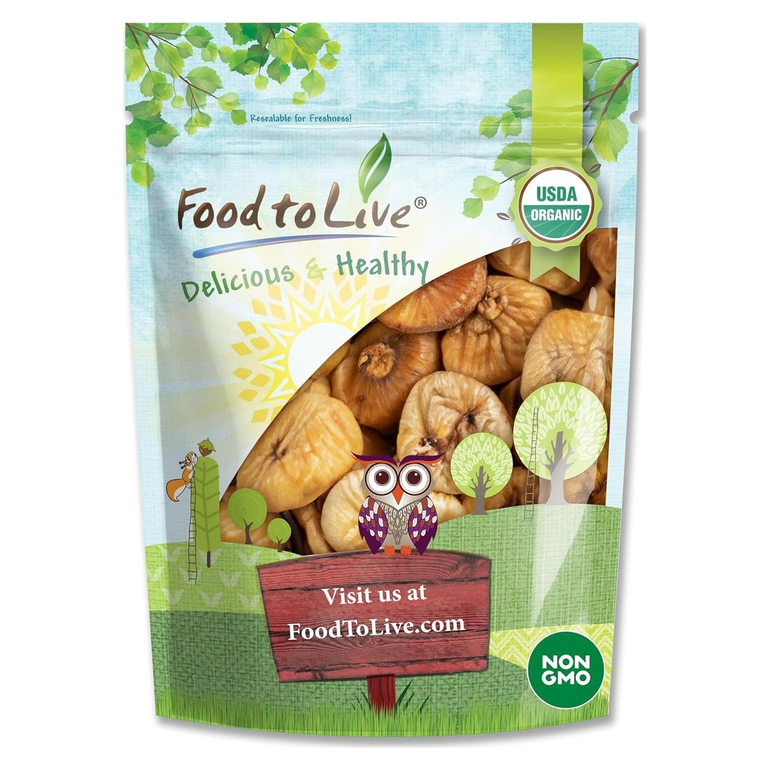 Higos Orgánicos Smyrna Food to Live 0.91 kg - Sin Azúcar Añadido