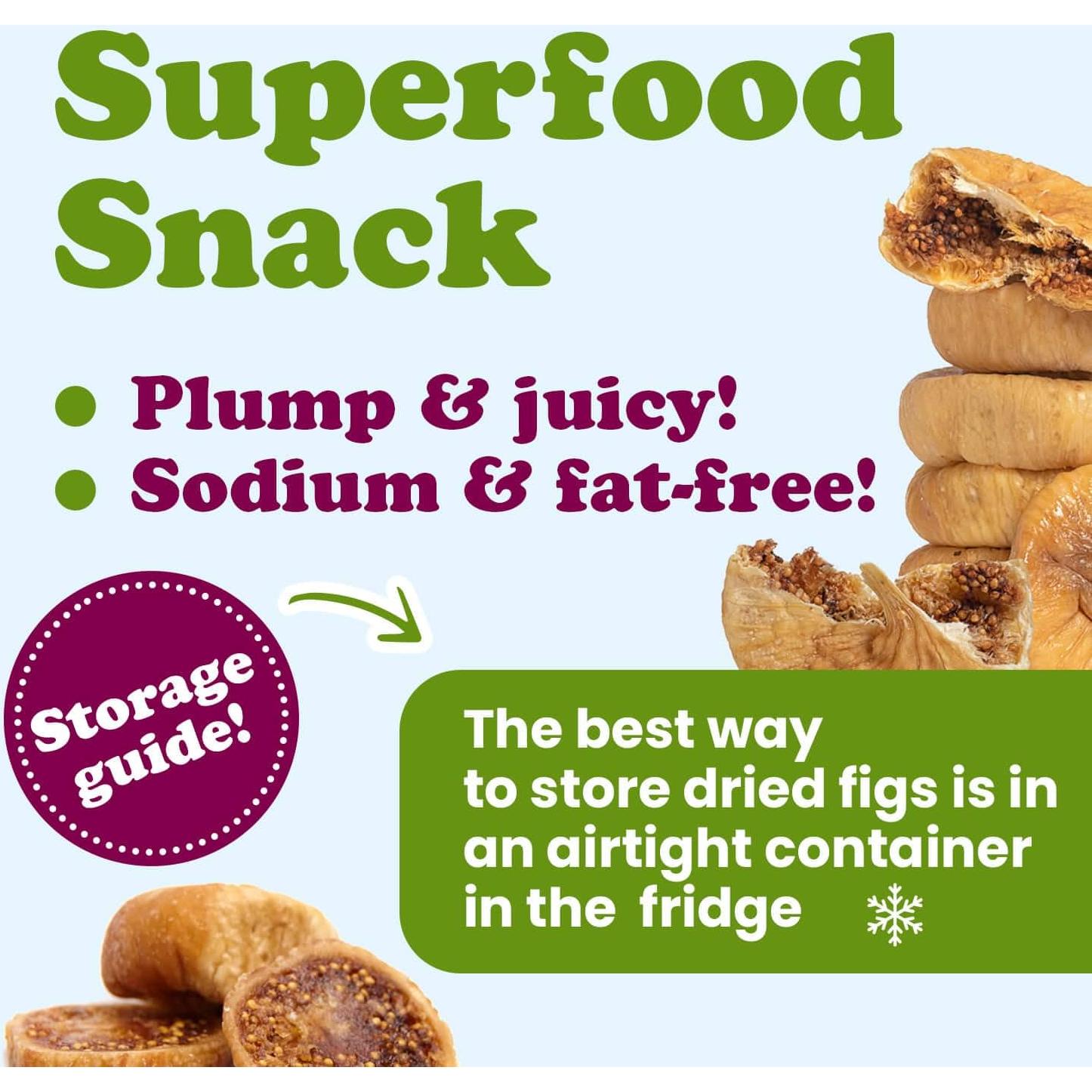 Higos Orgánicos Smyrna Food to Live 0.91 kg - Sin Azúcar Añadido