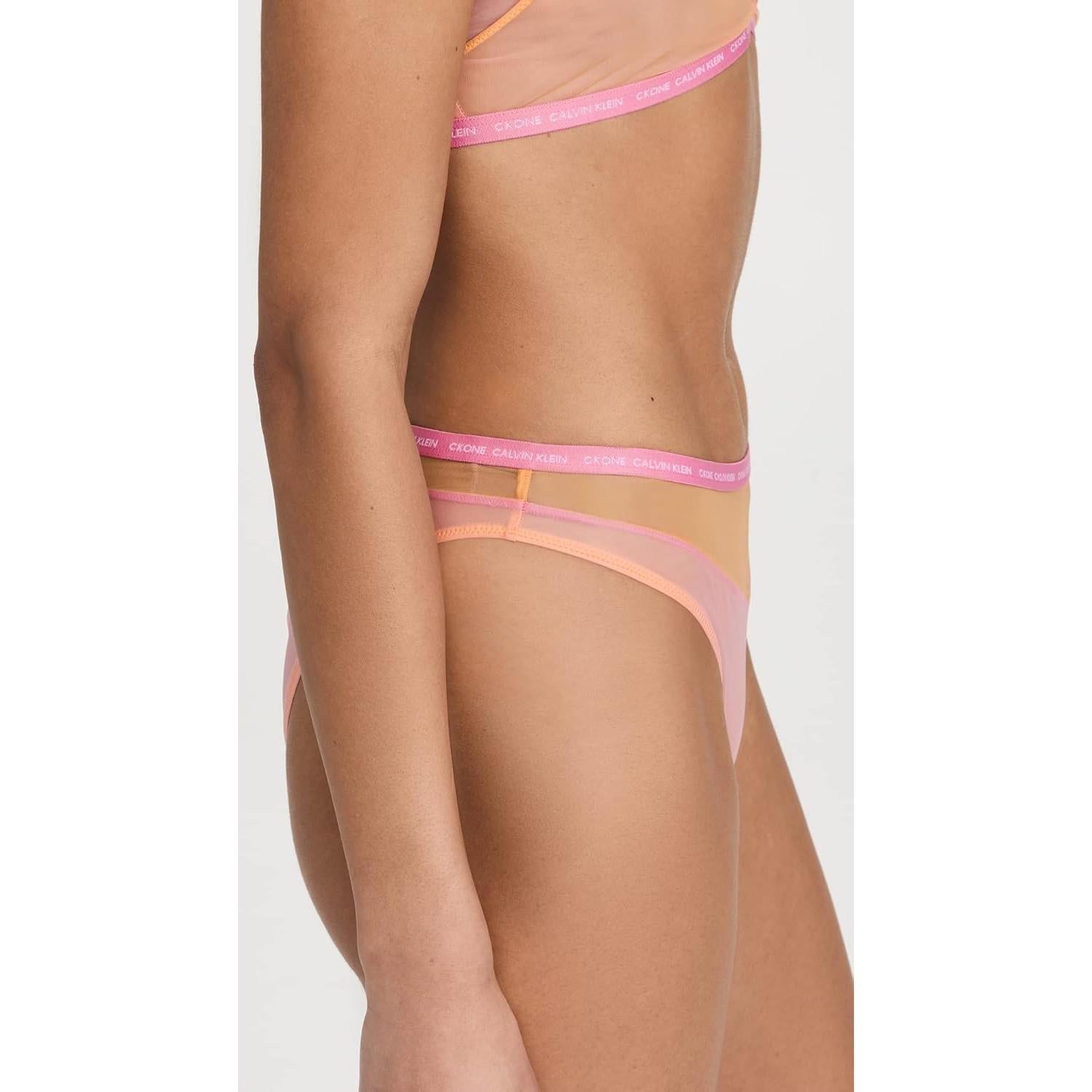 Tanga de mujer Calvin Klein CK One Sheer Pride Mediano Naranja