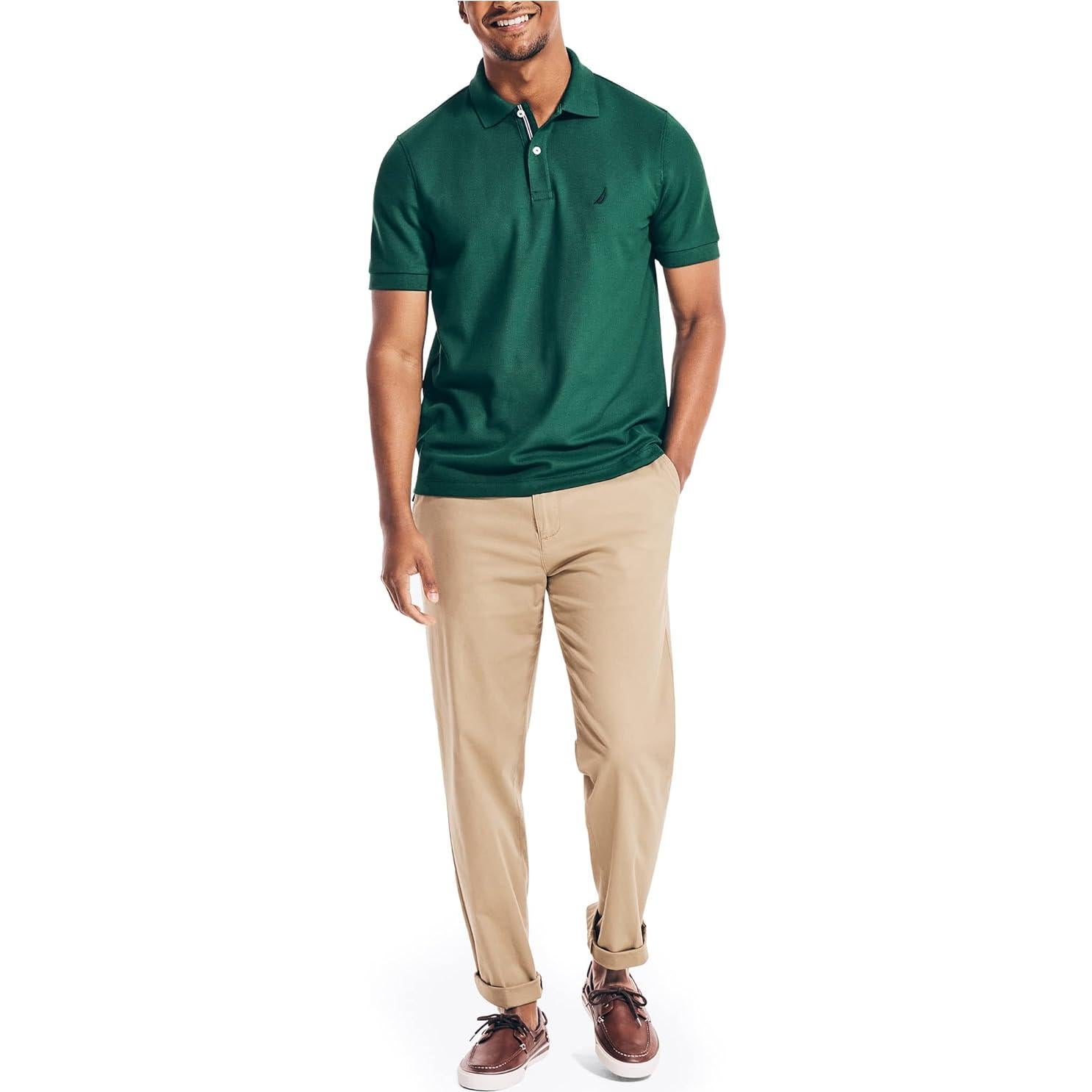 Camisa Polo de Rendimiento Nautica Hombre Verde Marea XXL