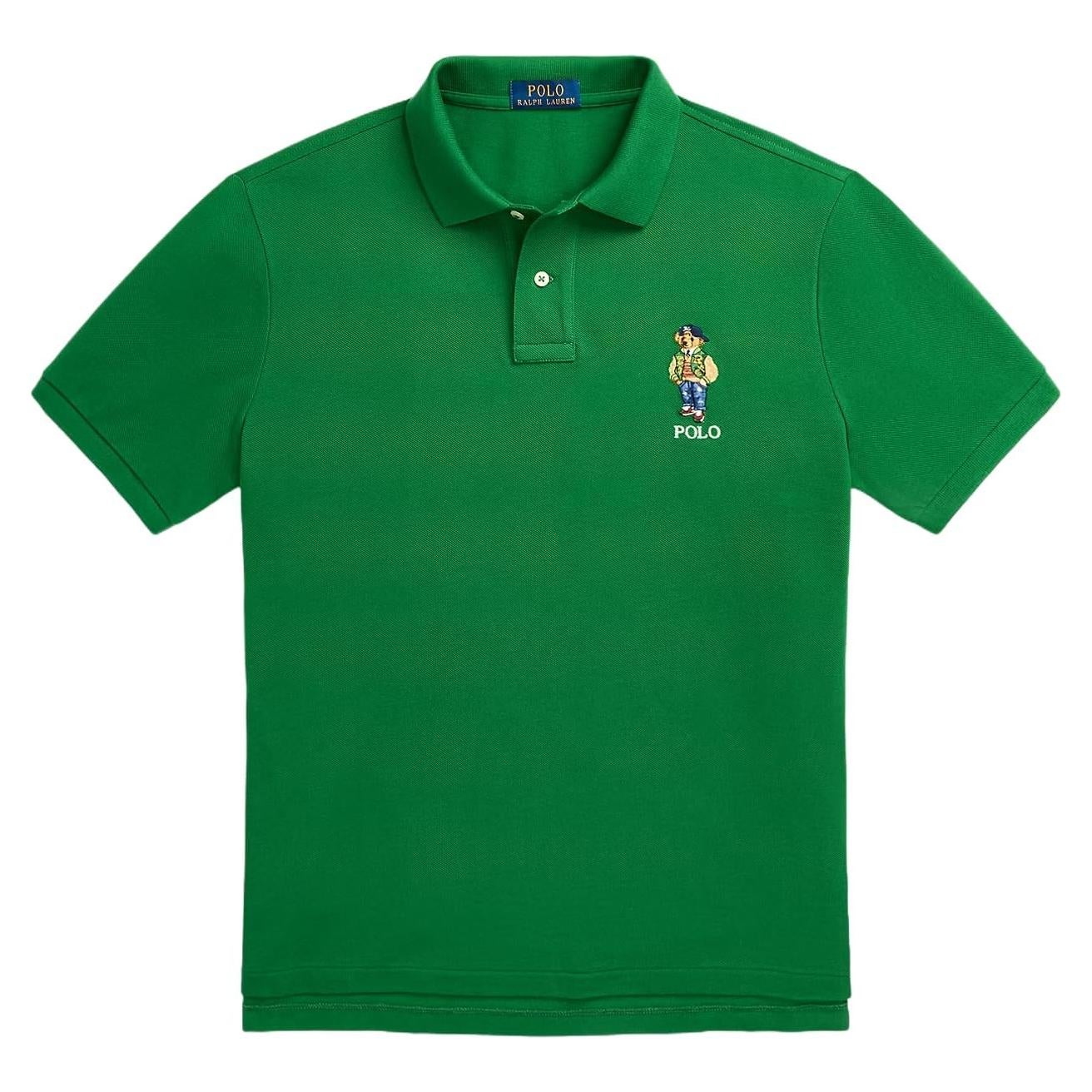 Camisa Polo de Malla Ralph Lauren Hombre Oso Verde X-Large
