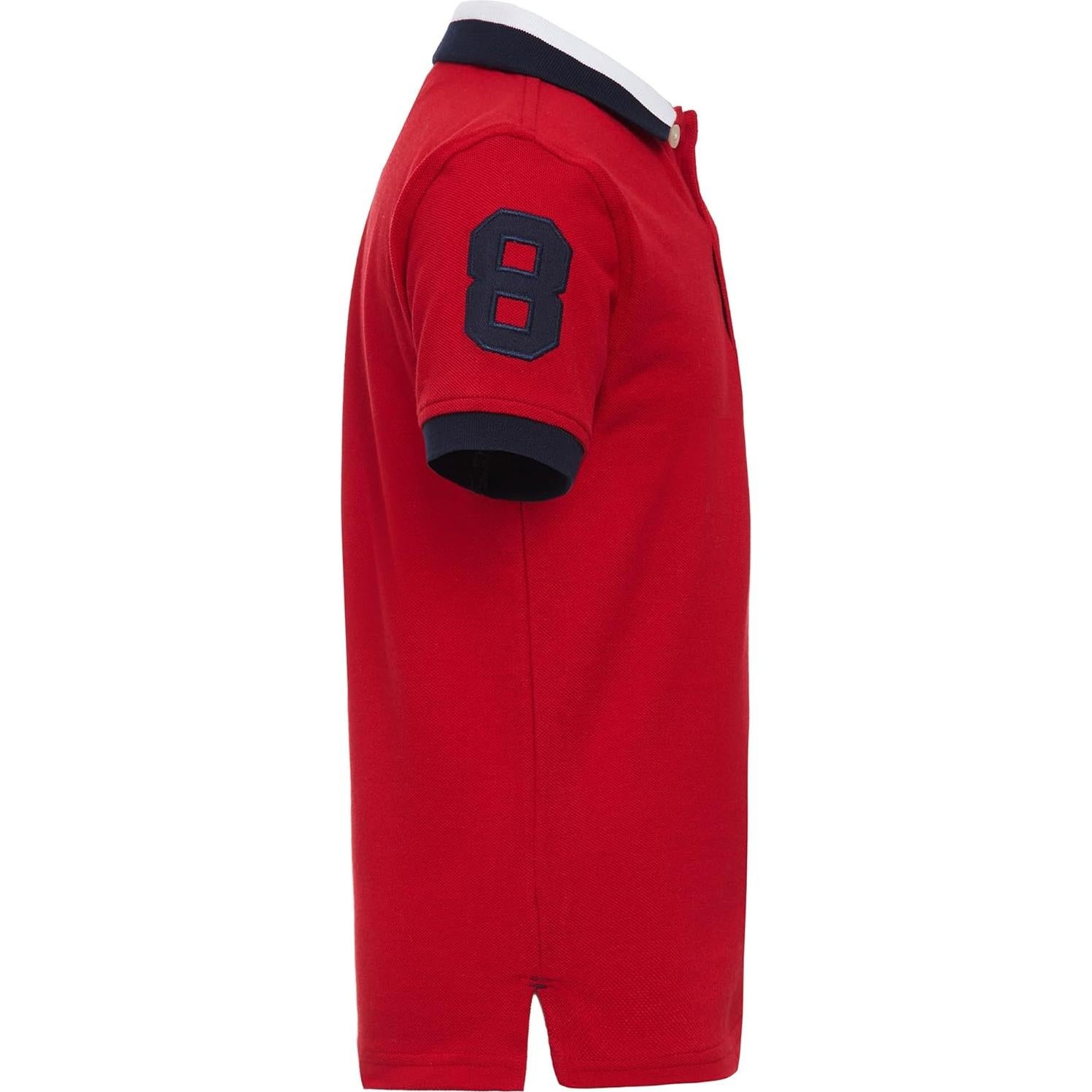 Camisa Polo Infantil Tommy Hilfiger Roja 2T a 20, Manga Corta