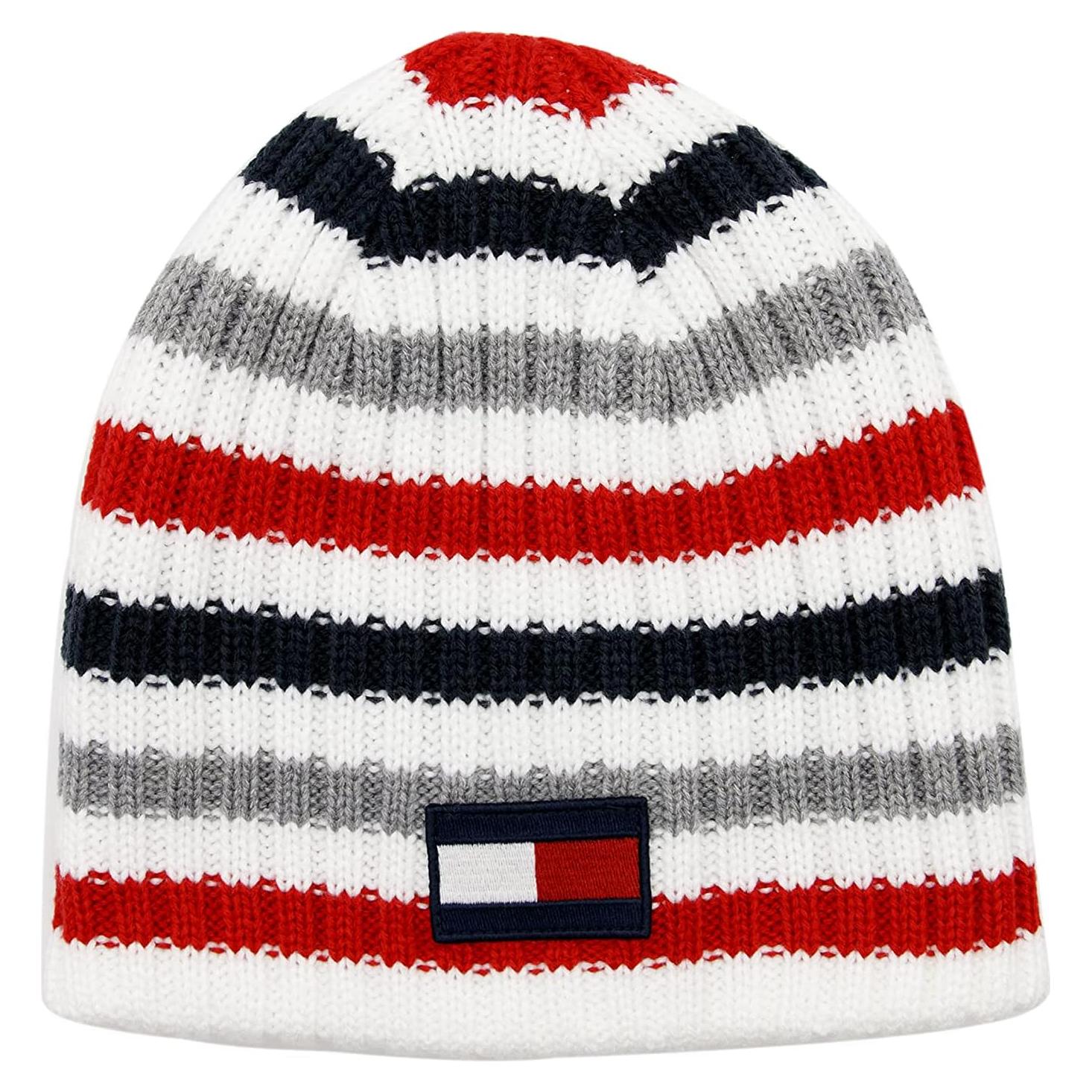 Gorro Reversible Tommy Hilfiger Niños Rayas Blancas