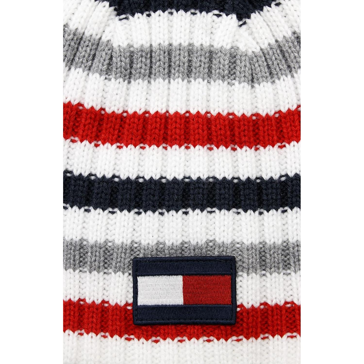 Gorro Reversible Tommy Hilfiger Niños Rayas Blancas