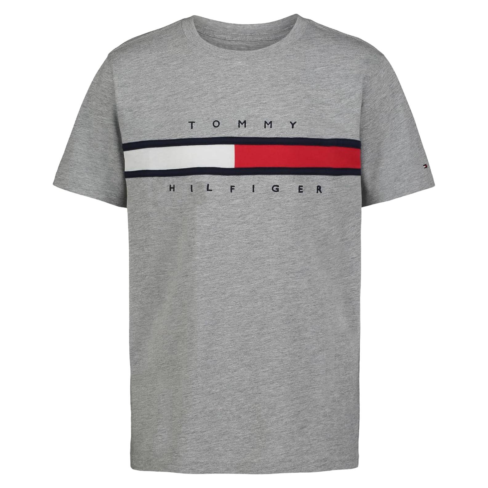 Camiseta Gráfica de Cuello Redondo Niños Tommy Hilfiger 100% Algodón