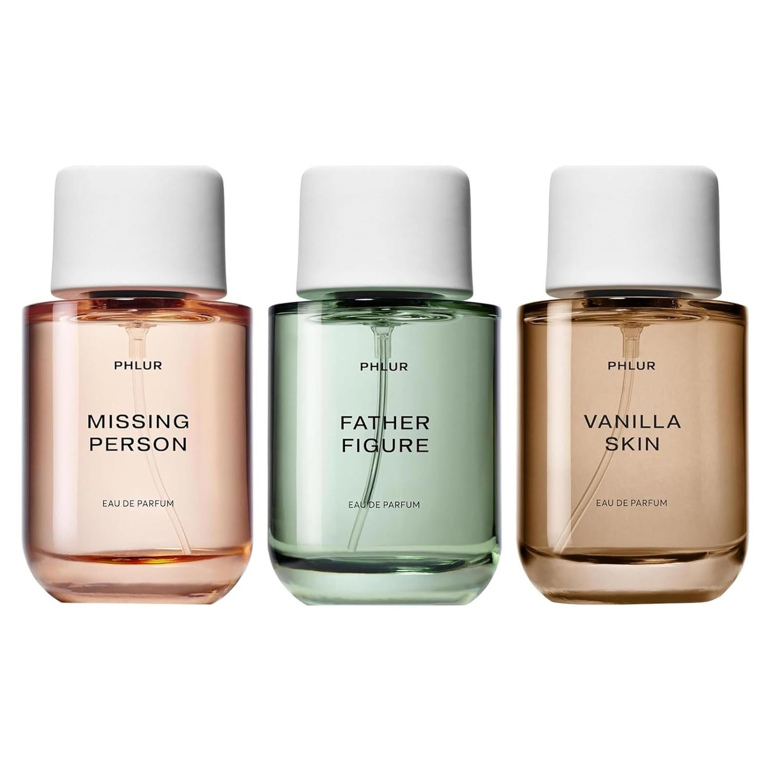 Trío de Eau de Parfums PHLUR 100mL - Missing Person, Father Figure, Vanilla Skin