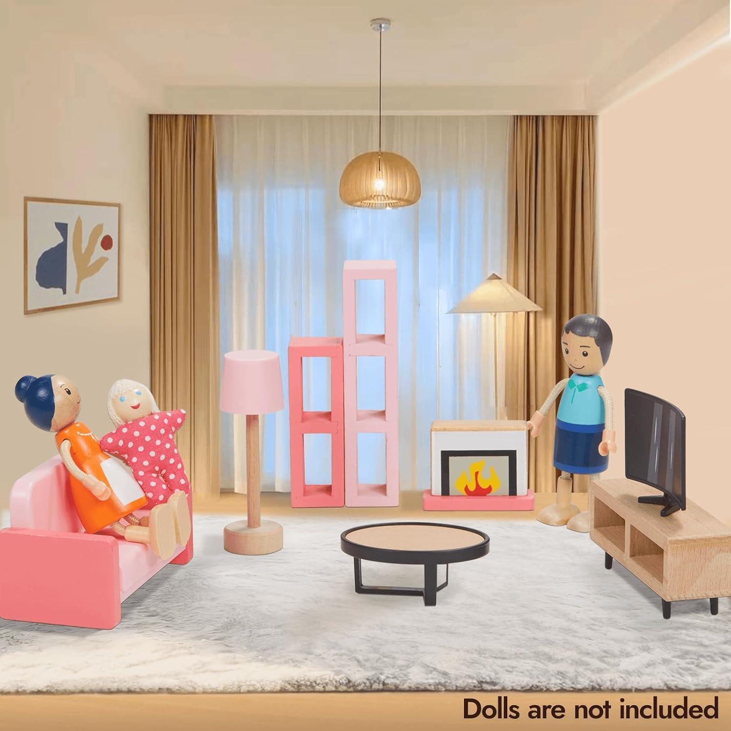 Conjunto de Muebles de Casa de Muñecas Goli Toys 32 Piezas