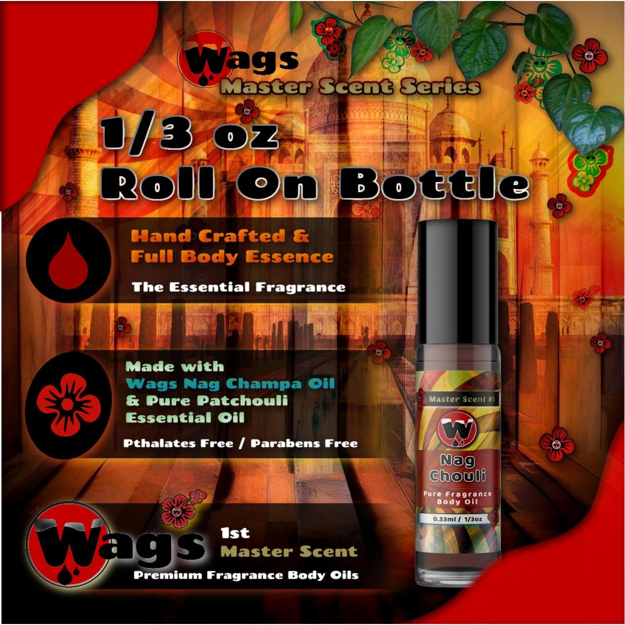 Aceite Corporal WagsMarket Nag Chouli 10ml 100% Puro