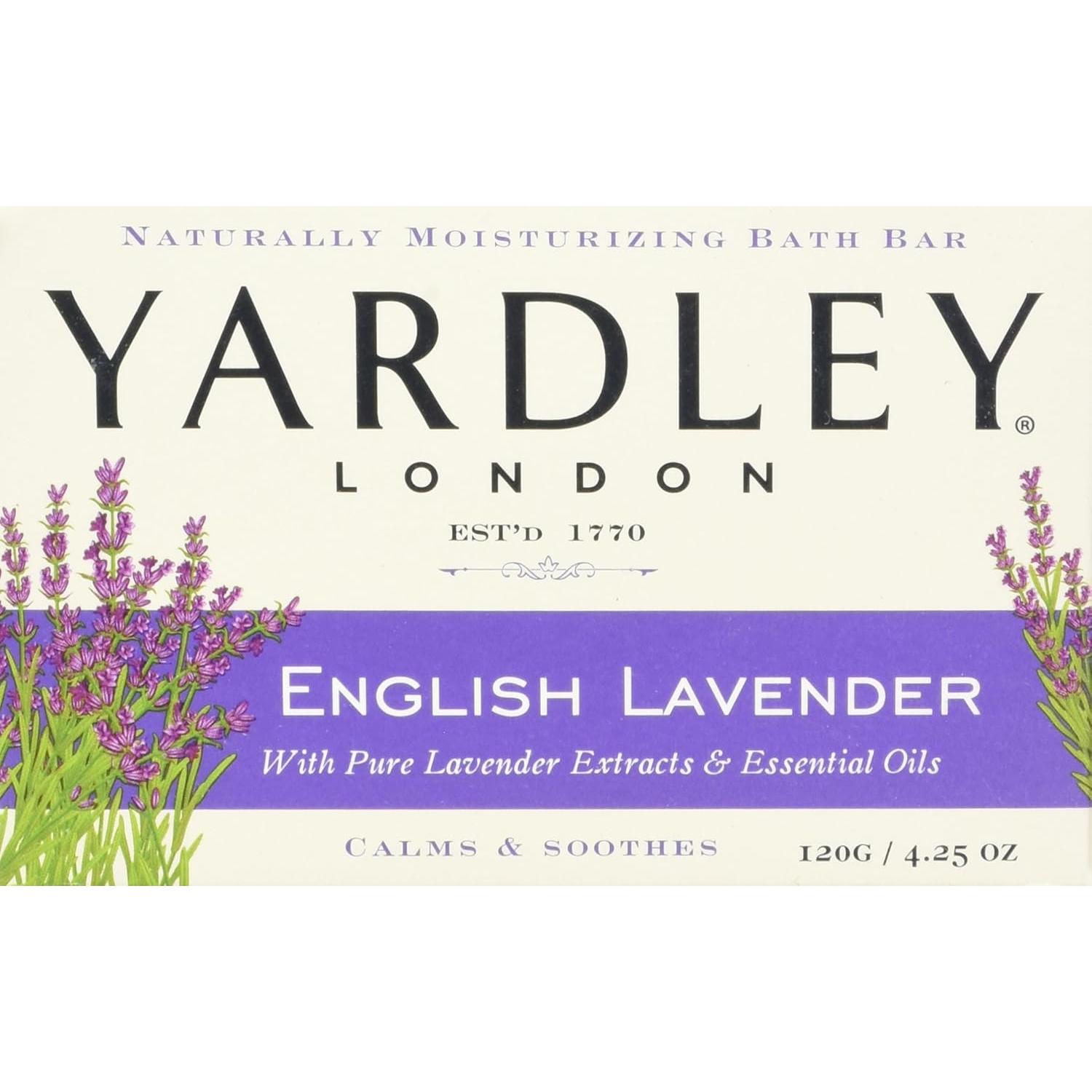 Jabón de Lavanda Inglesa Yardley London 120 g - Paquete de 8