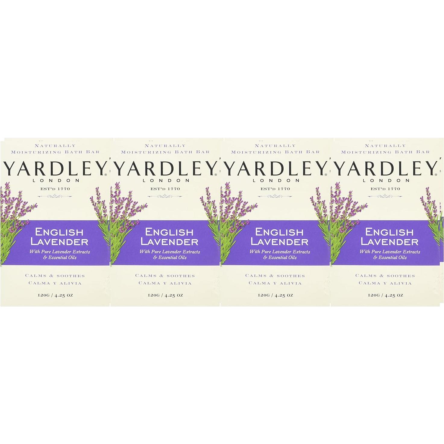 Jabón de Lavanda Inglesa Yardley London 120 g - Paquete de 8