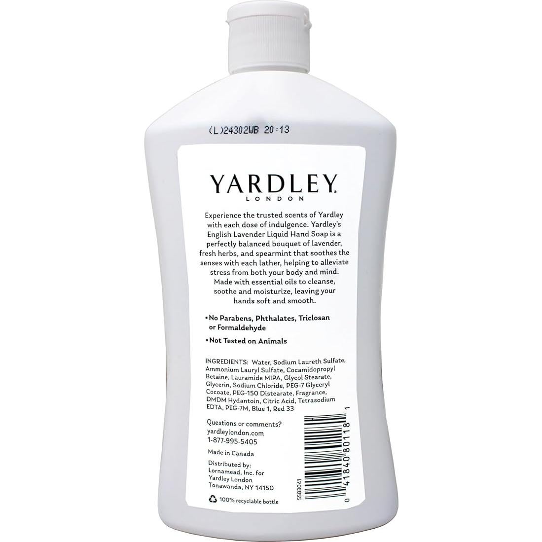 Jabón Líquido para Manos Yardley London Lavanda 2x500ml