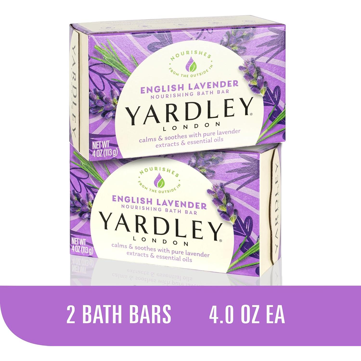Jabón de Baño Nutritivo Yardley London Lavanda 120 g - 2 Piezas
