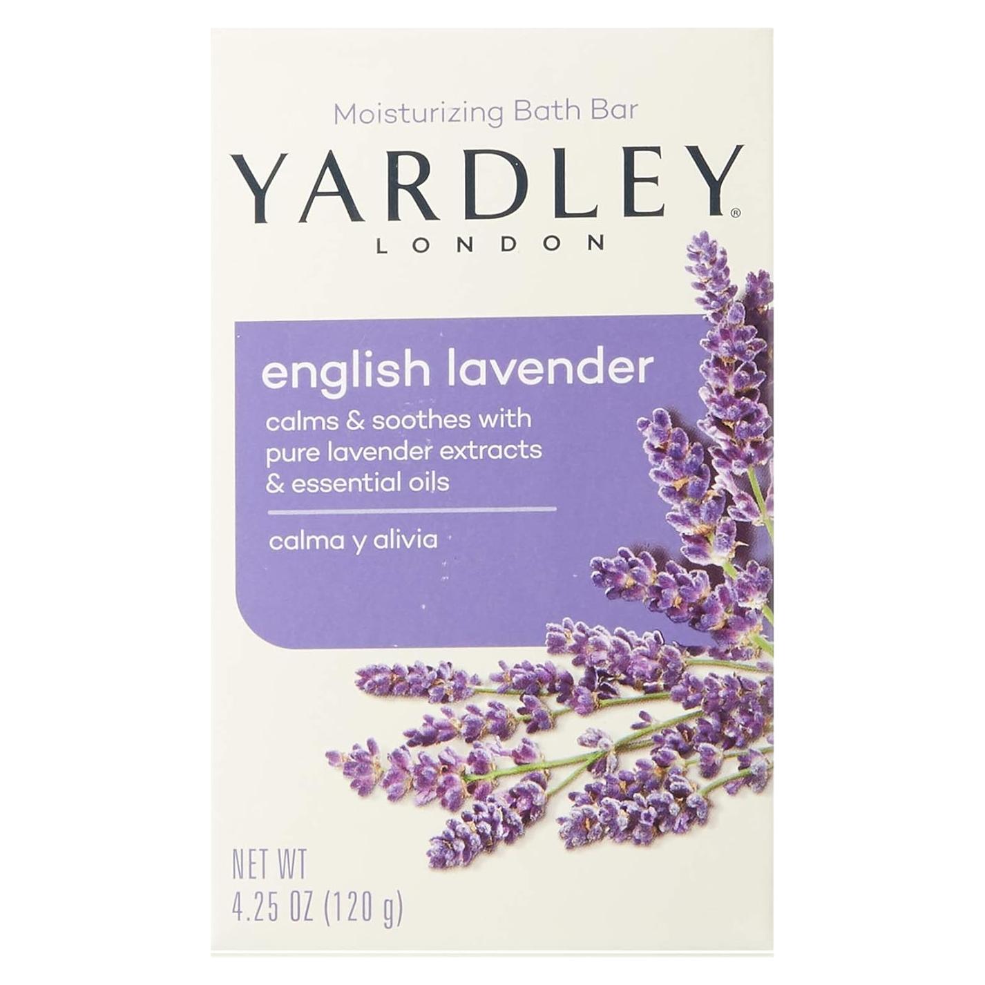 Barra Hidratante Lavanda Inglesa Yardley London 120 g - Paquete de 8