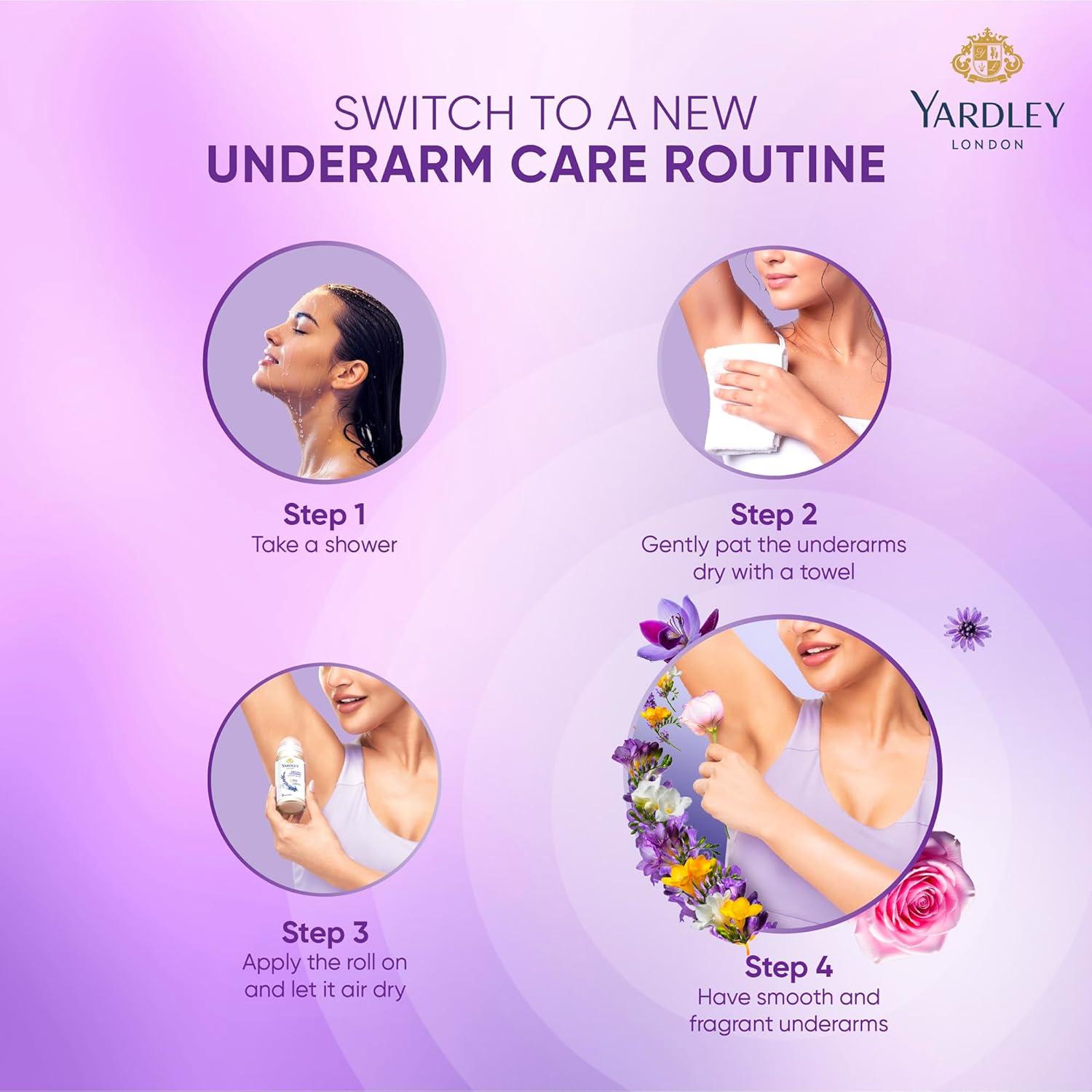 Desodorante Roll-On Yardley London Lavanda 48 g