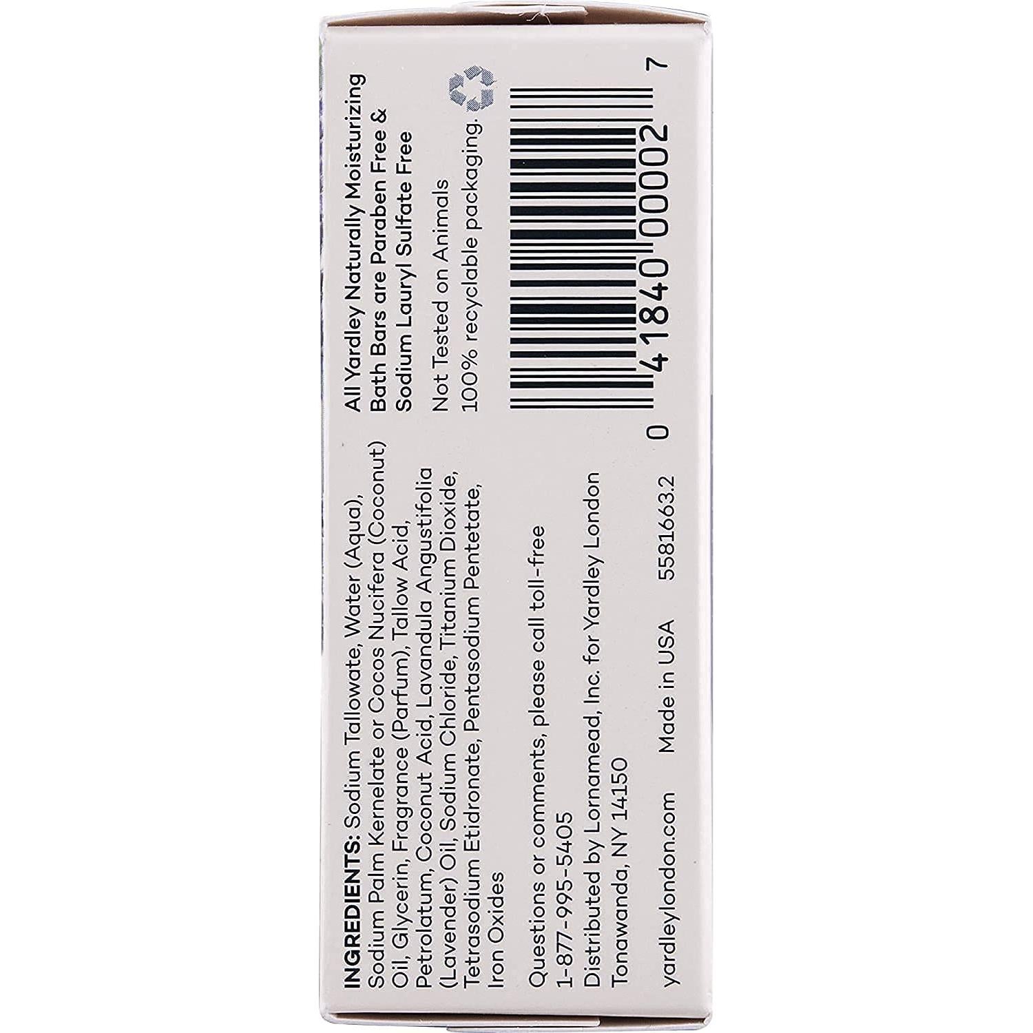 Barras Hidratantes Lavanda Inglesa Yardley 240 g - Pack 12