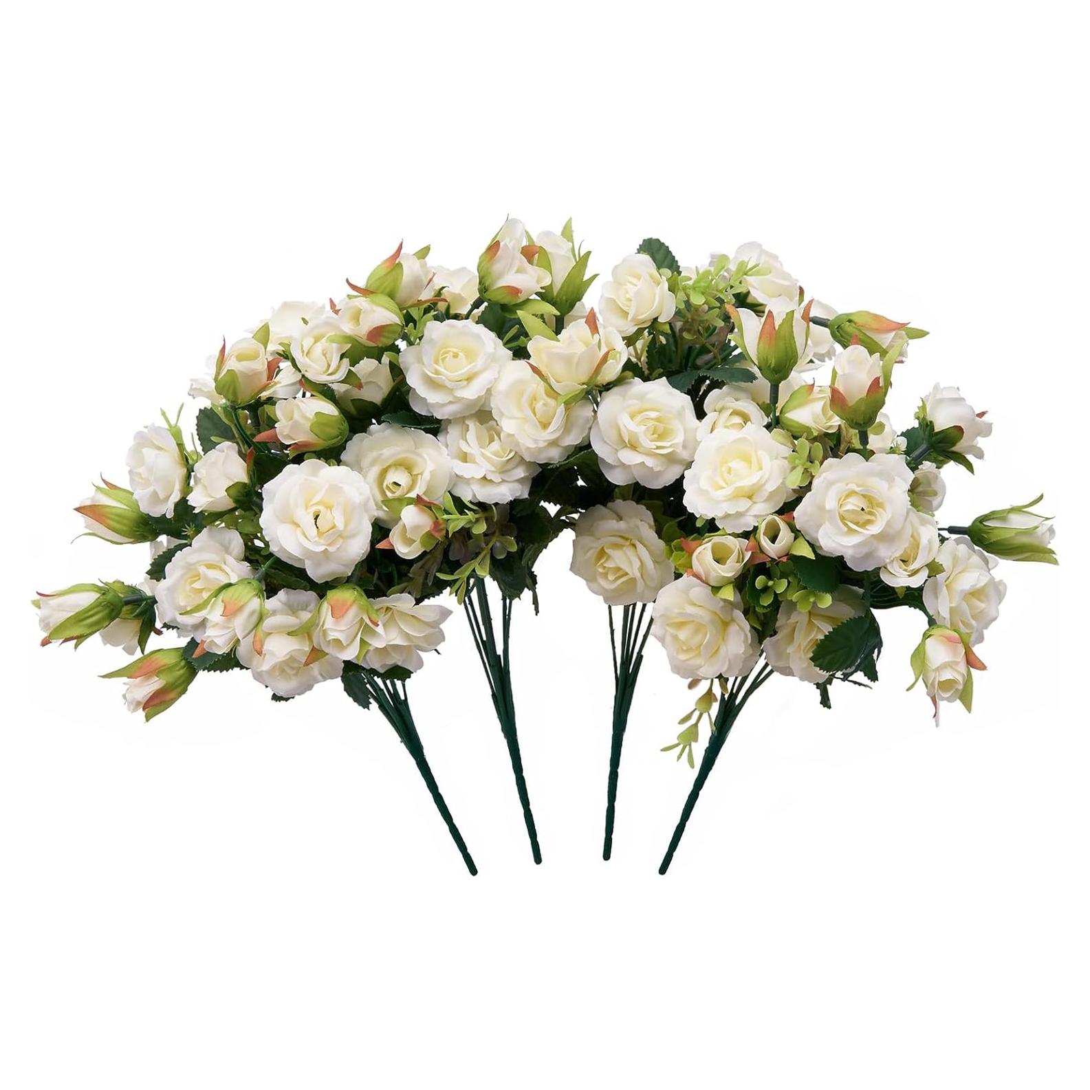 Ramo de Gardenias Blancas FlorisDecor 28 cm Set de 4