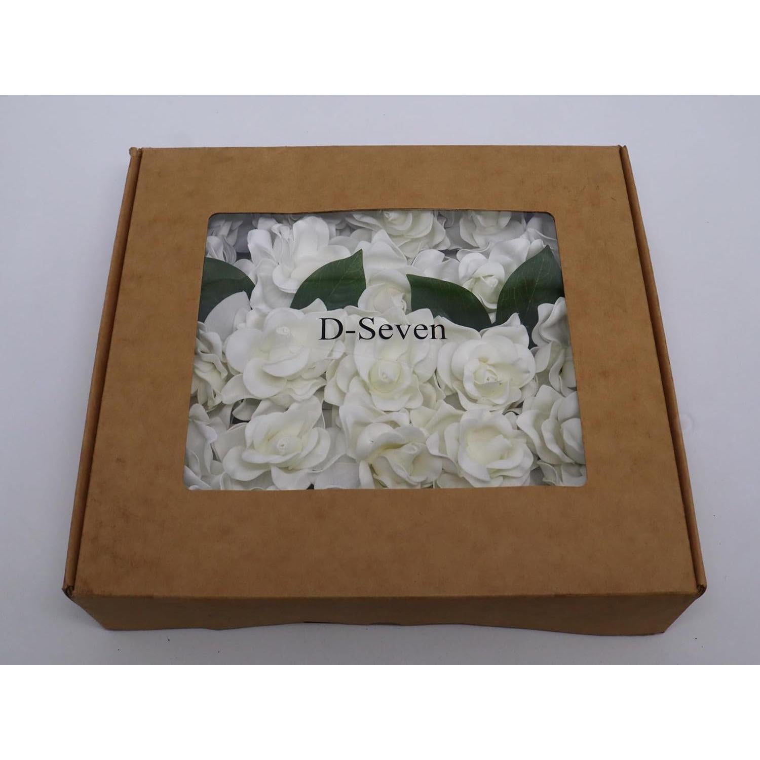 Flores Artificiales D-Seven 25pcs Gardenia Blancas para Decoración