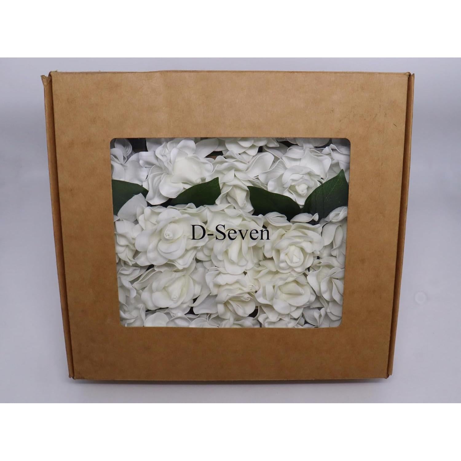 Flores Artificiales D-Seven 25pcs Gardenia Blancas para Decoración