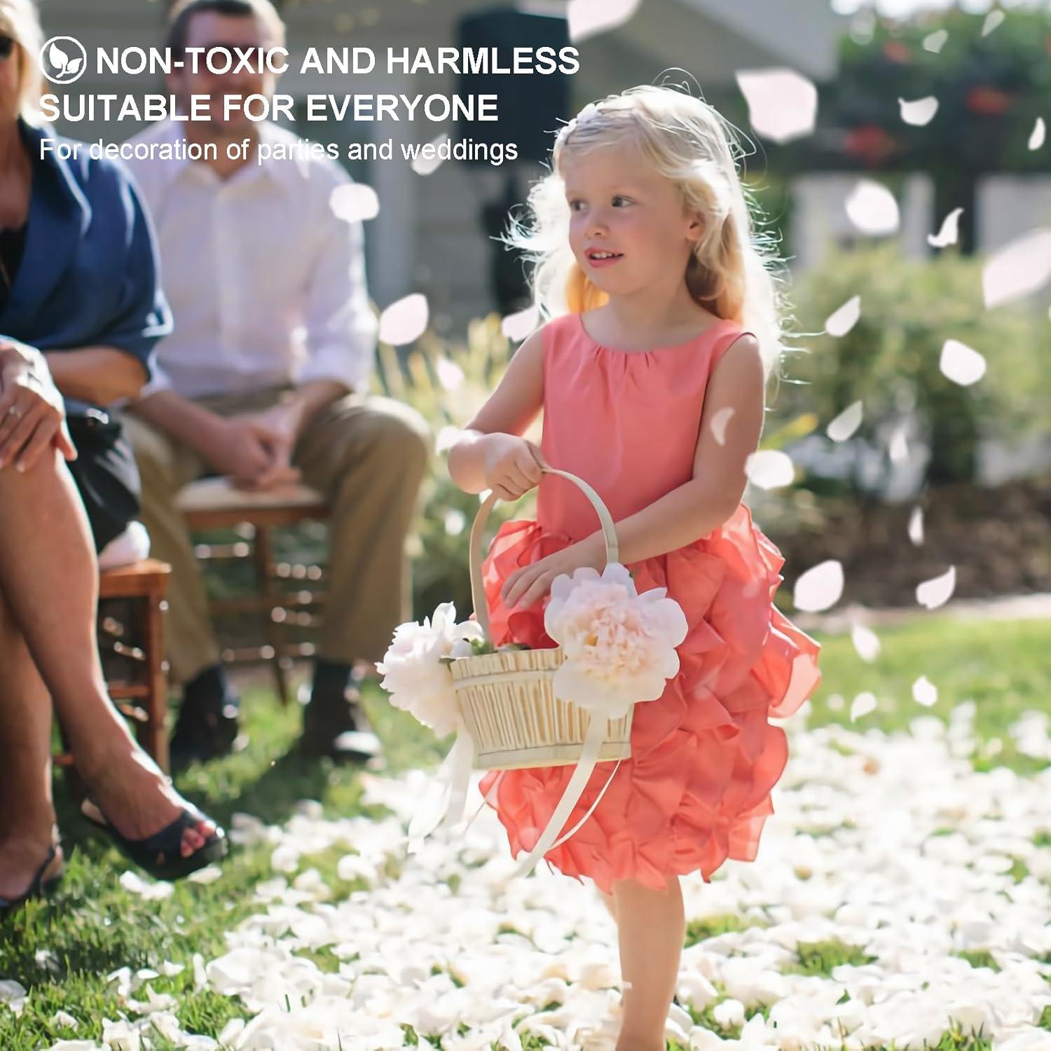 Pétalos de Rosa Secos Biodegradables ZPNUZDU 100g Blancos