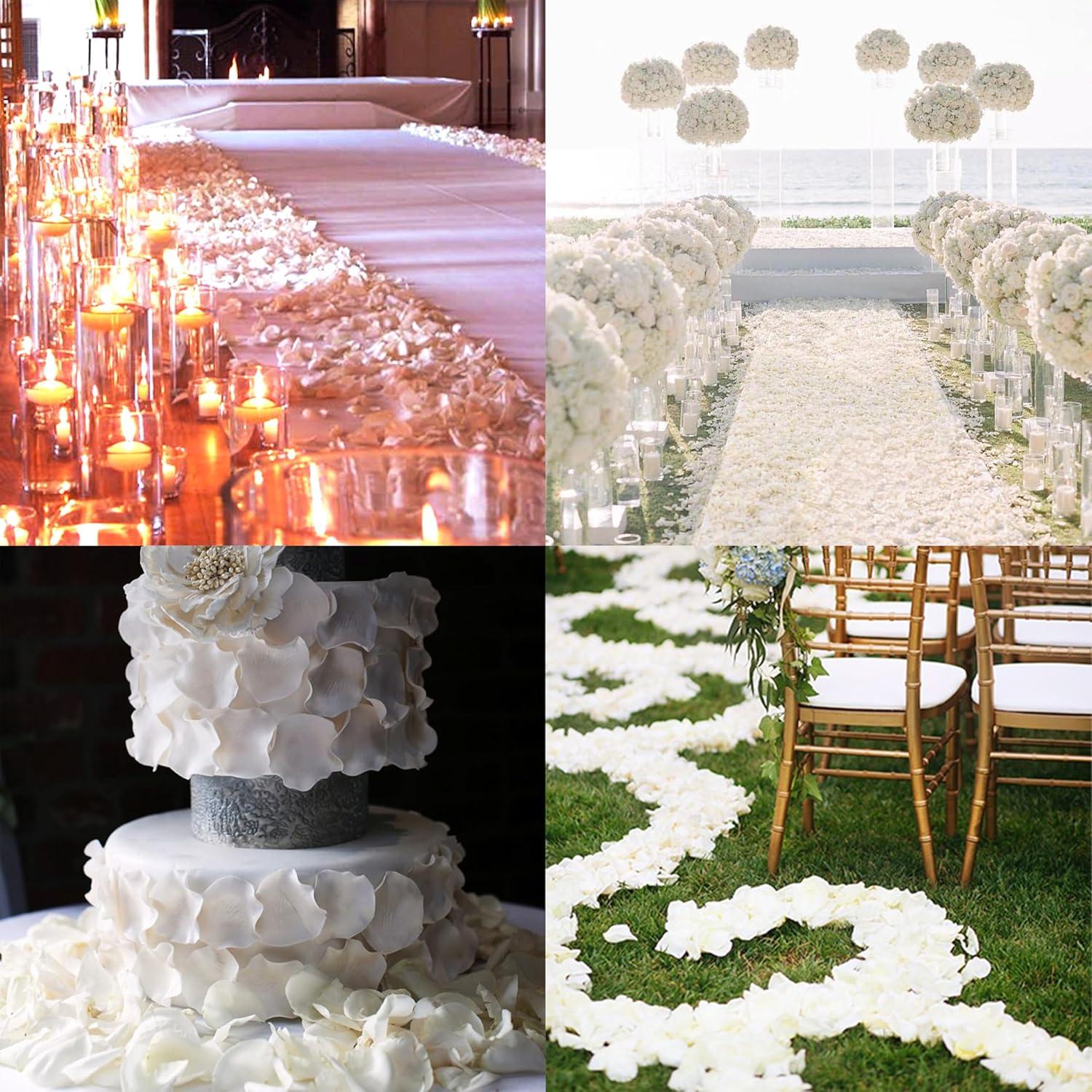 Pétalos de Rosa Secos Biodegradables ZPNUZDU 100g Blancos