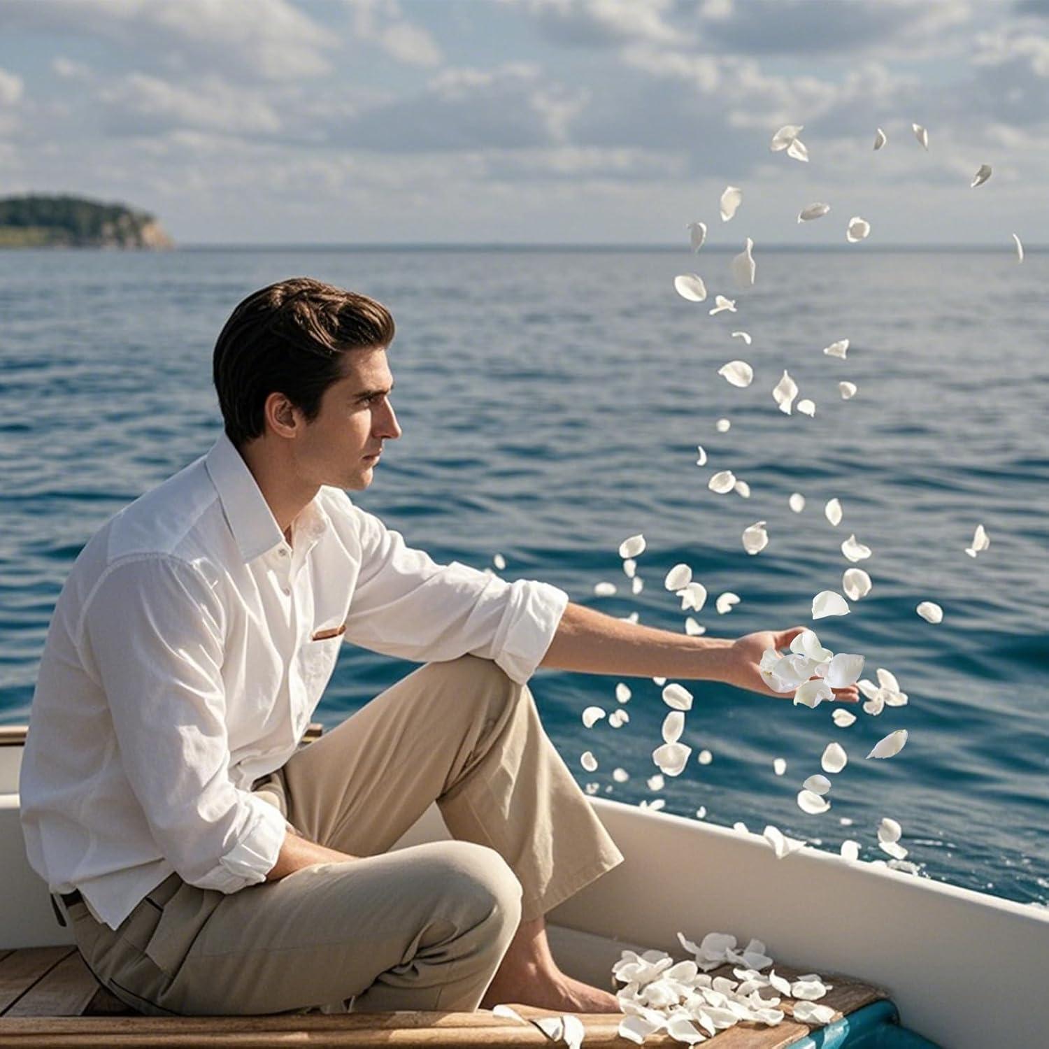 Pétalos de Rosa Secos Biodegradables ZPNUZDU 100g Blancos