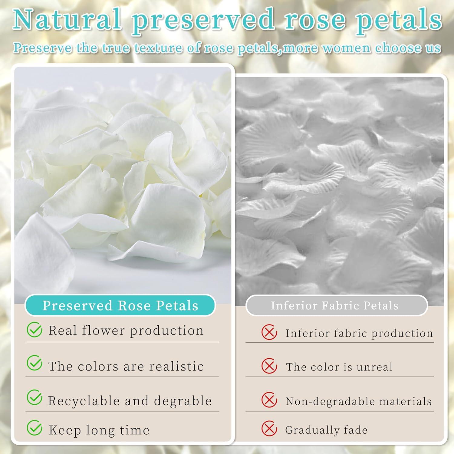 Pétalos de Rosa Blanca Marfil Secos Eslibin 45 g Decoración