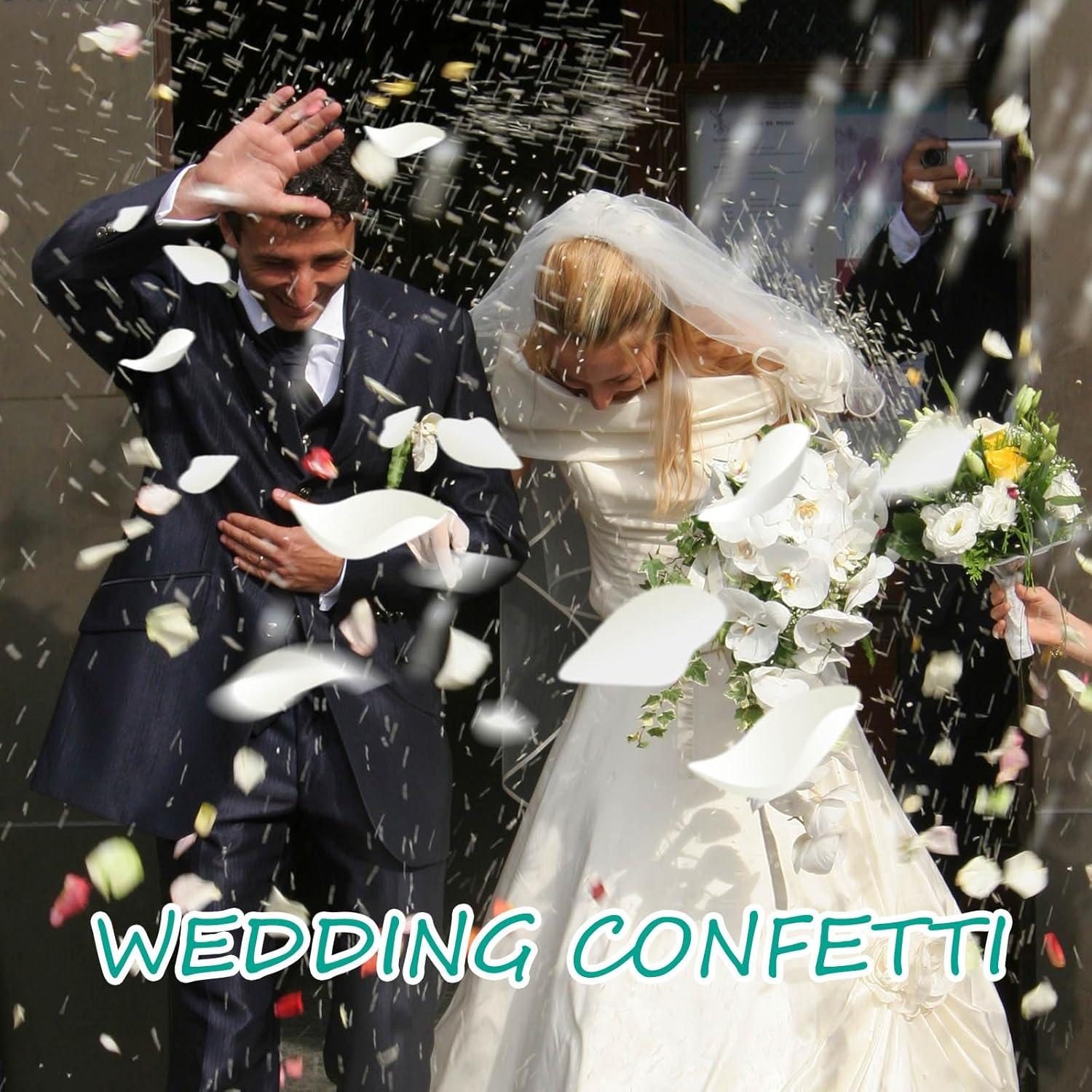 Pétalos de Rosa Secos Blancos miidii - 150 Piezas para Decoración