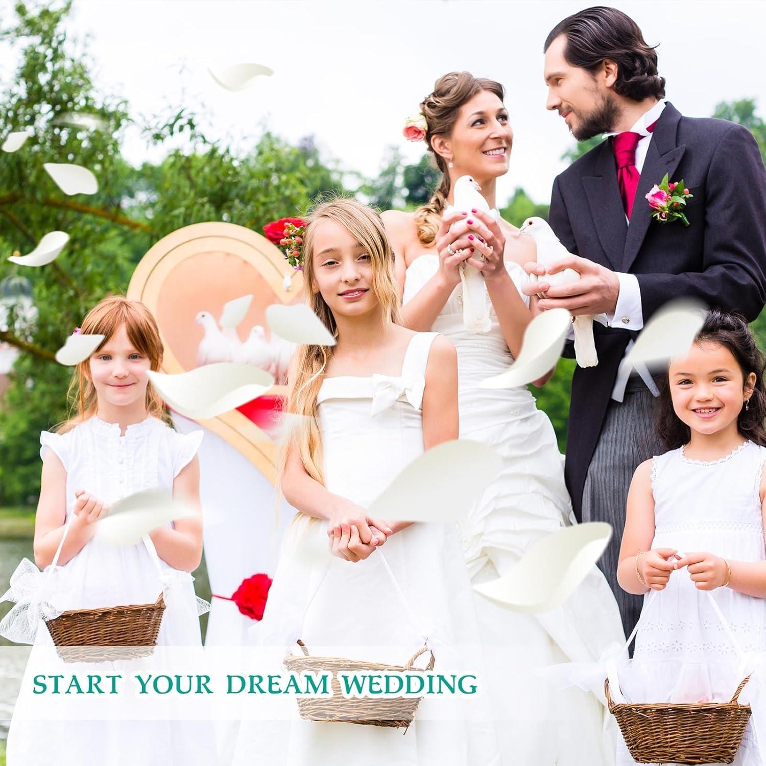 Pétalos de Rosa Secos Blancos Tavkite - 140 Unidades para Decoración