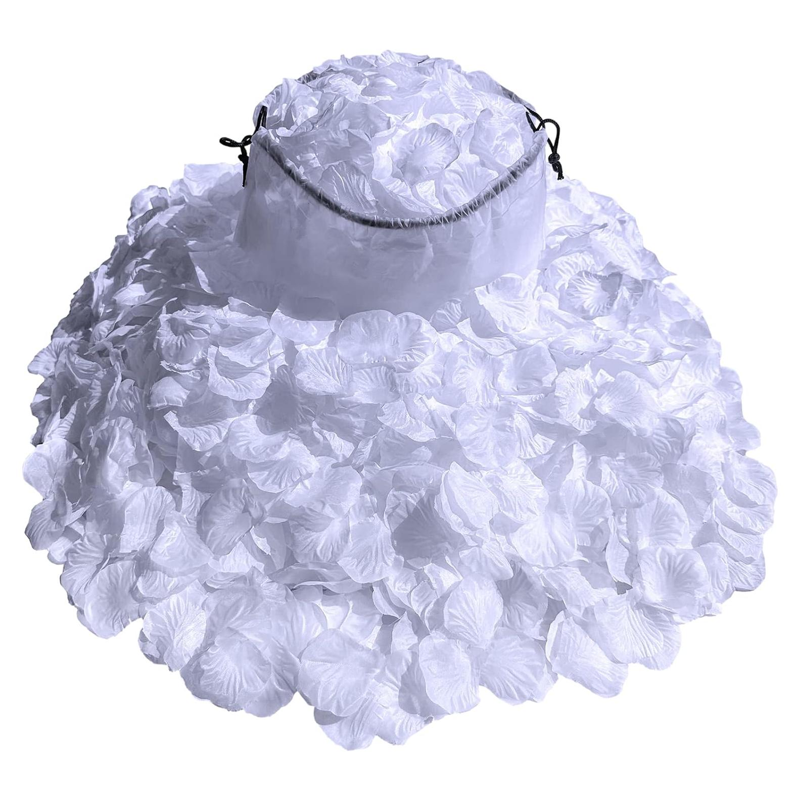 Pétalos de Rosa de Seda Blanca Winlyn - 3000 Pcs Decoración Boda