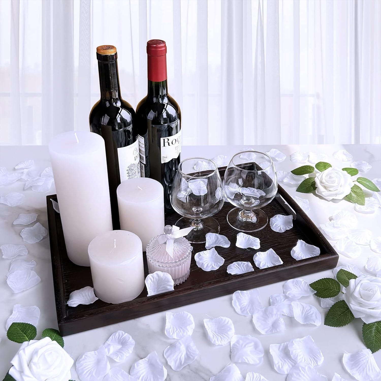 Pétalos de Rosa de Seda Blanca Winlyn - 3000 Pcs Decoración Boda