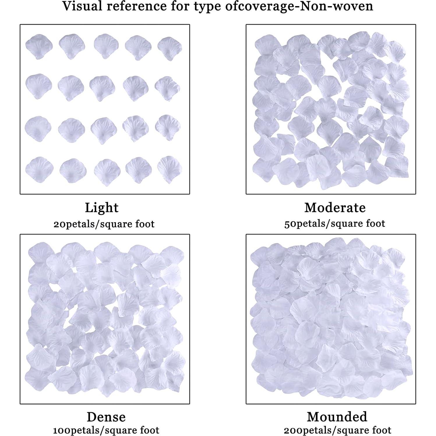Pétalos de Rosa de Seda Blanca Winlyn - 3000 Pcs Decoración Boda