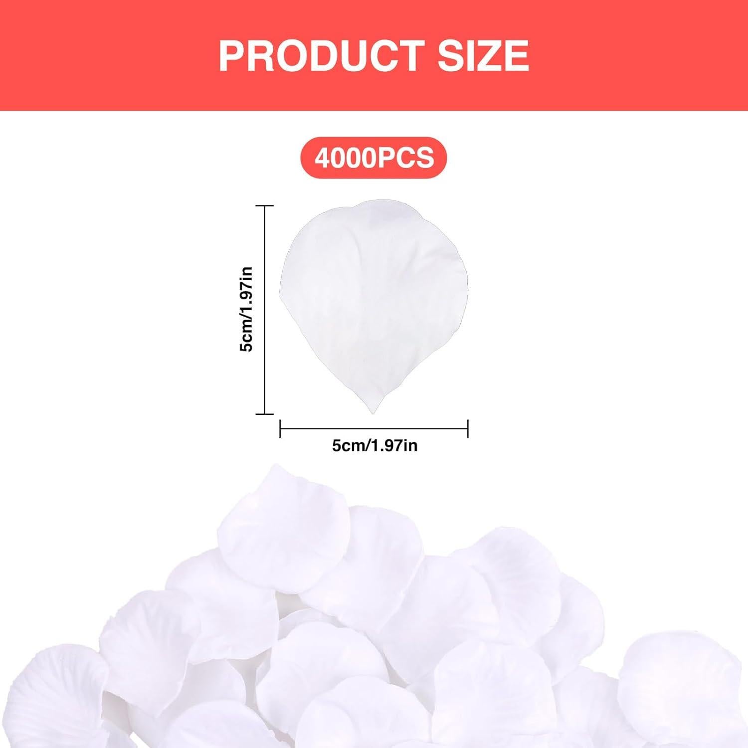 4000 Pétalos de Rosa Blancos GUSDYIT Seda Artificial Decoración