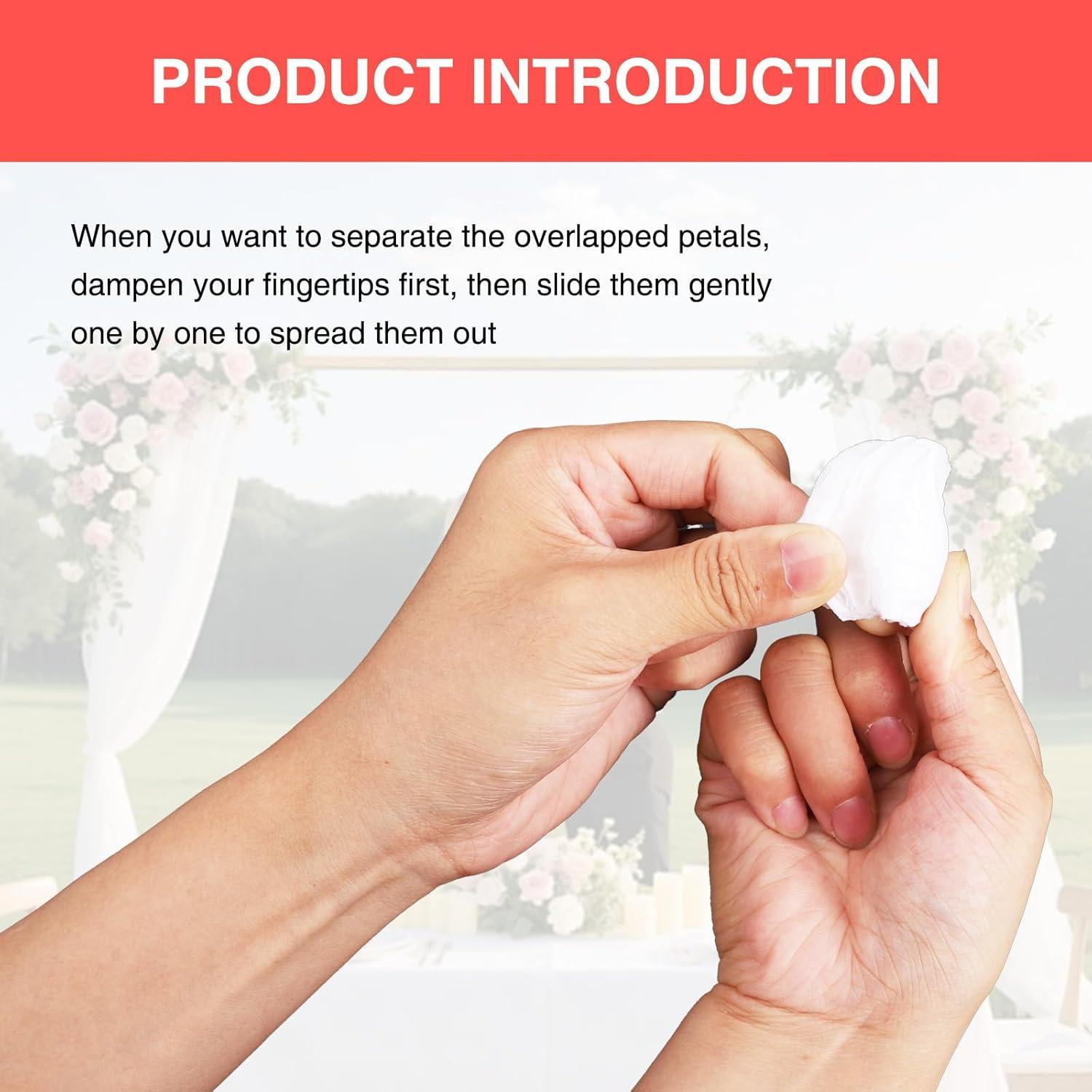 4000 Pétalos de Rosa Blancos GUSDYIT Seda Artificial Decoración