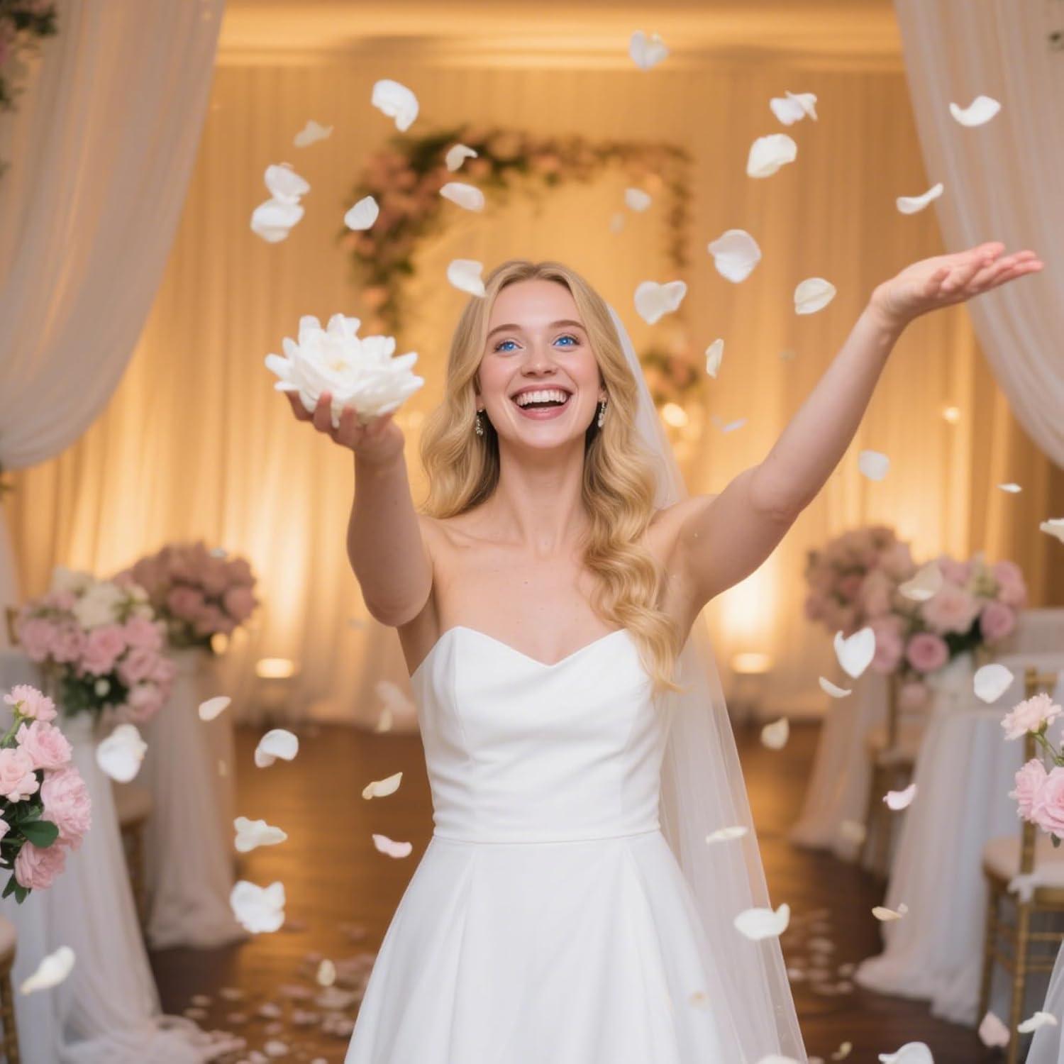 4000 Pétalos de Rosa Blancos GUSDYIT Seda Artificial Decoración