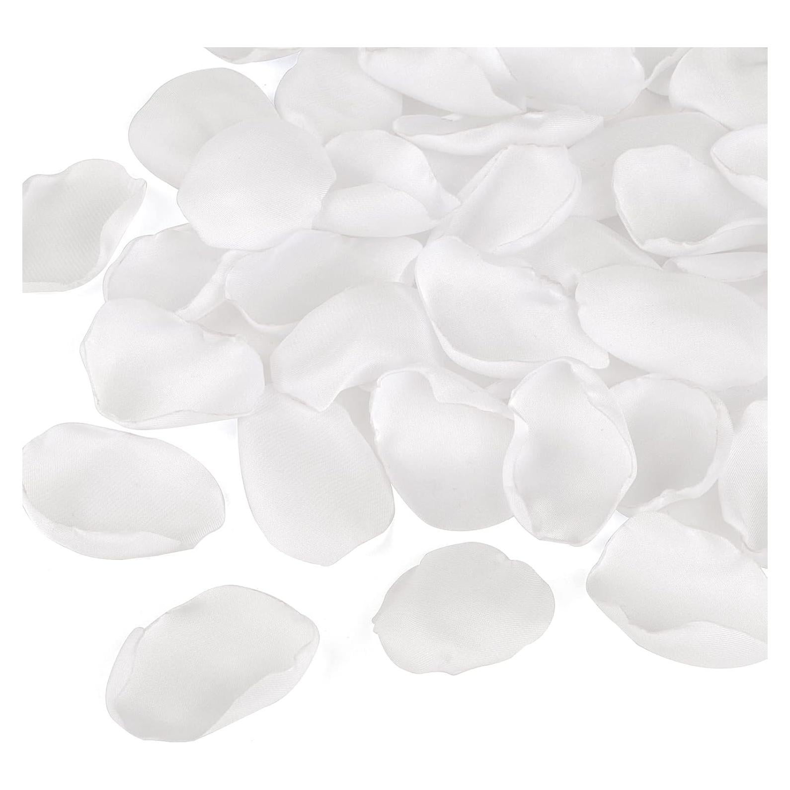 Pétalos de Rosa Blancos Artificiales 300pcs Seda Neaticoo