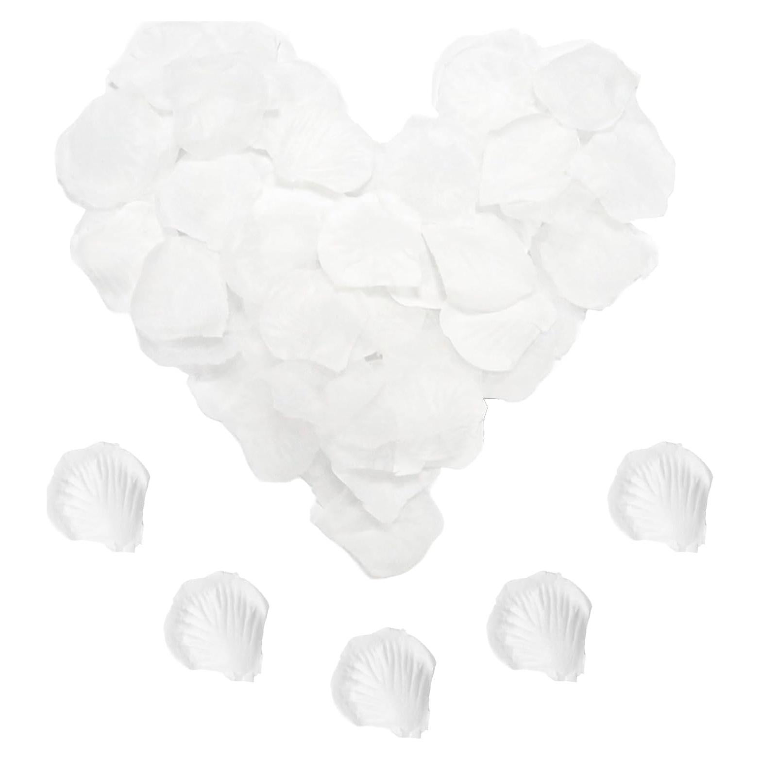 500 Pétalos de Rosa Blanca Artificial Yinluluna para Decoración