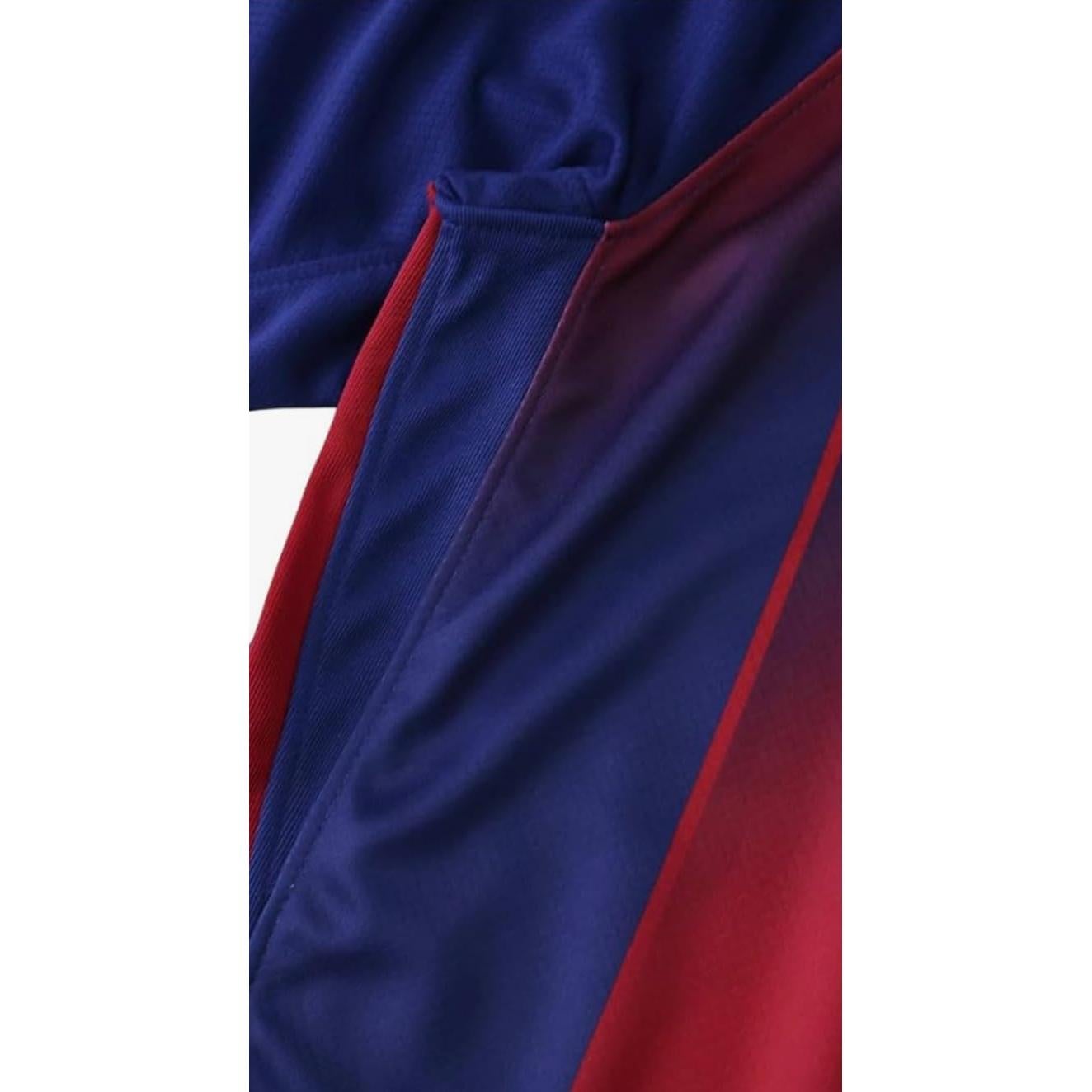 Camiseta de Fútbol Lamine Yamal #10 2025/26 Rayas Azules y Rojas