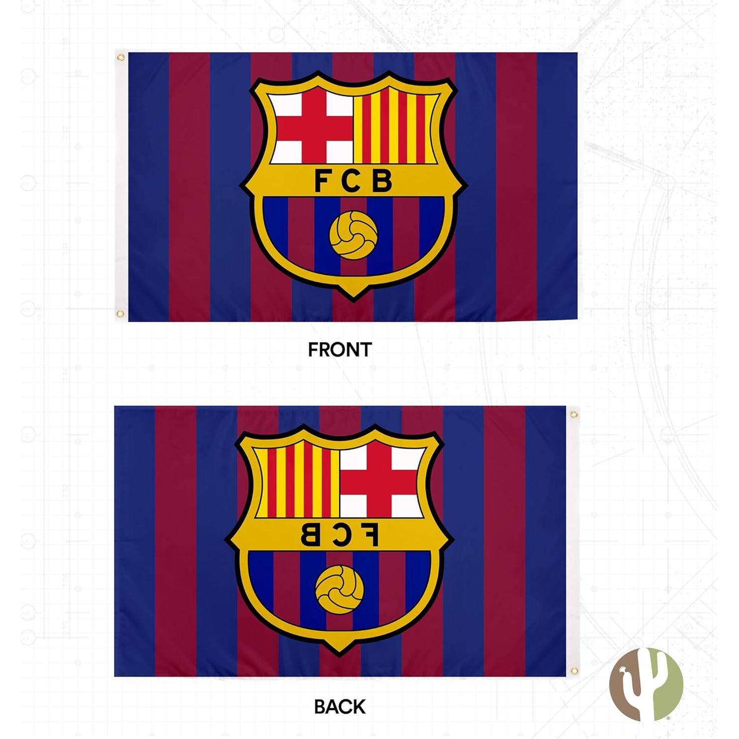 Bandera FC Barcelona 3x1.5 m Cactus del Desierto Poliester