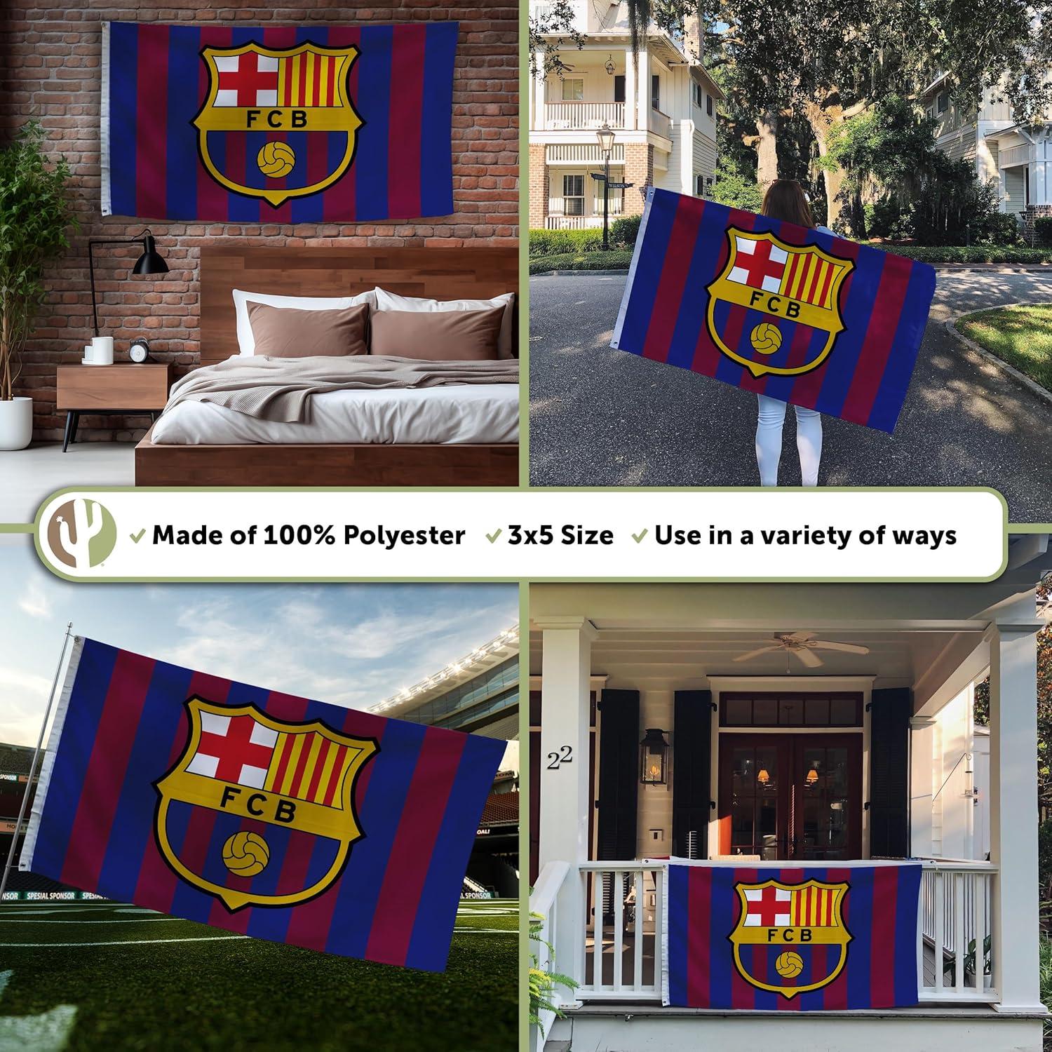 Bandera FC Barcelona 3x1.5 m Cactus del Desierto Poliester