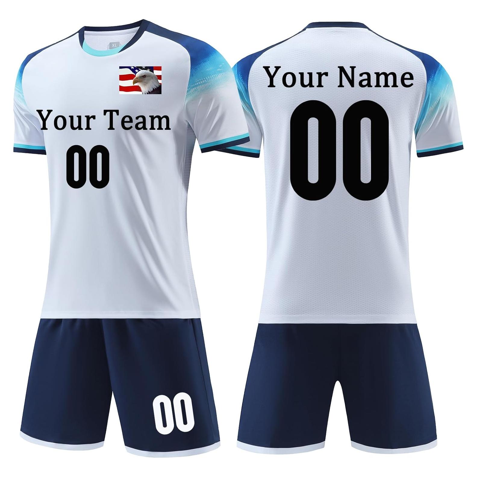 Uniforme de Fútbol Personalizado para Hombres y Jóvenes - Camiseta y Pantalones Cortos