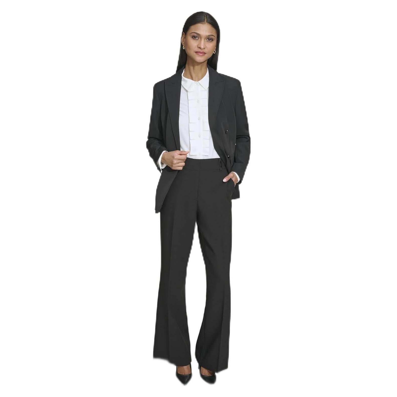 Blazer Clásico Doble Botonadura Karl Lagerfeld Mujer Negro