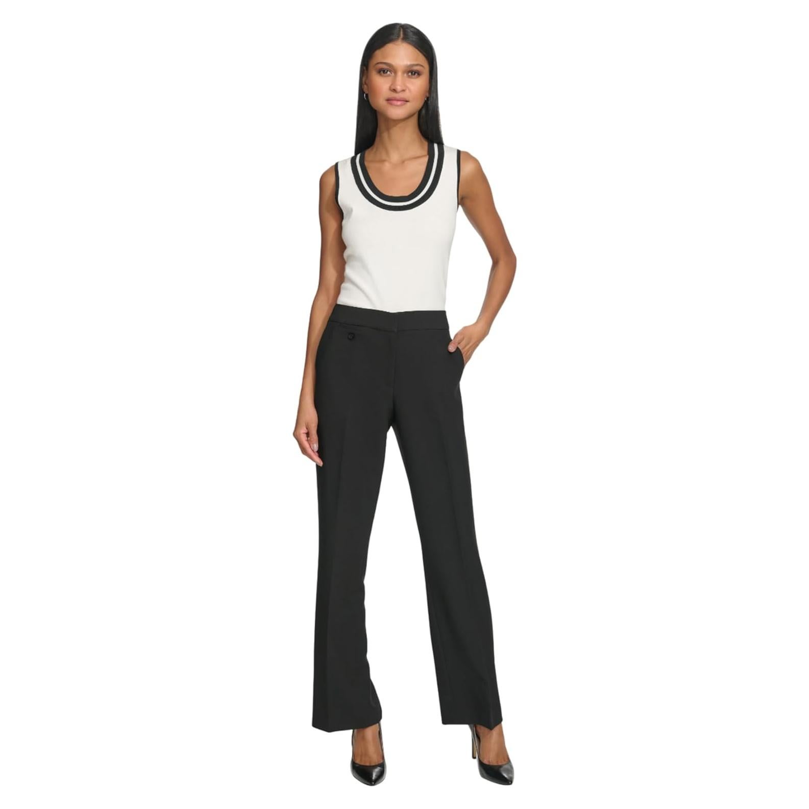 Pantalón de traje clásico mujer Karl Lagerfeld negro 81 cm