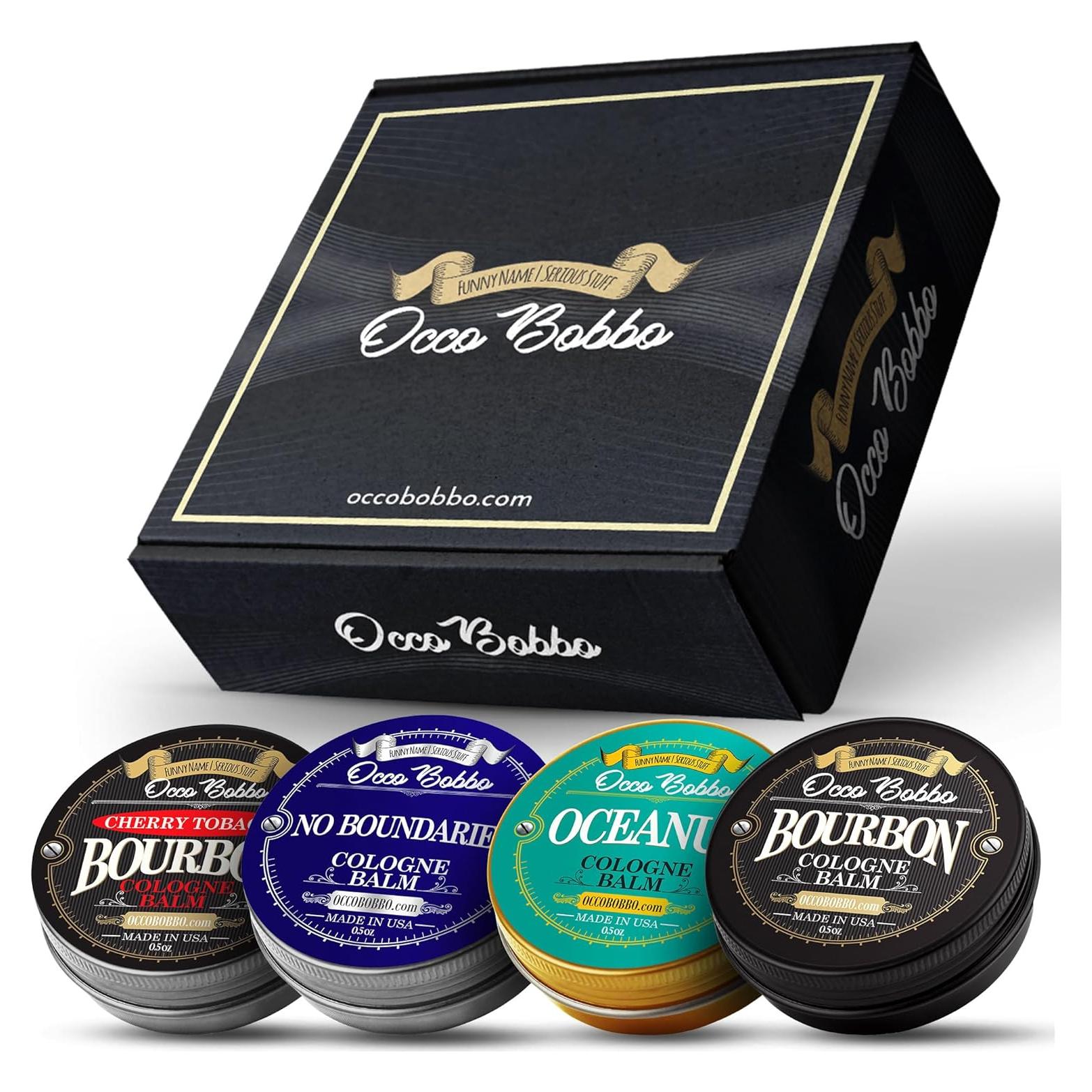 Juego de Muestras de Colonia Sólida Occo Bobbo para Hombres - Set de Regalo de 4 Aromas